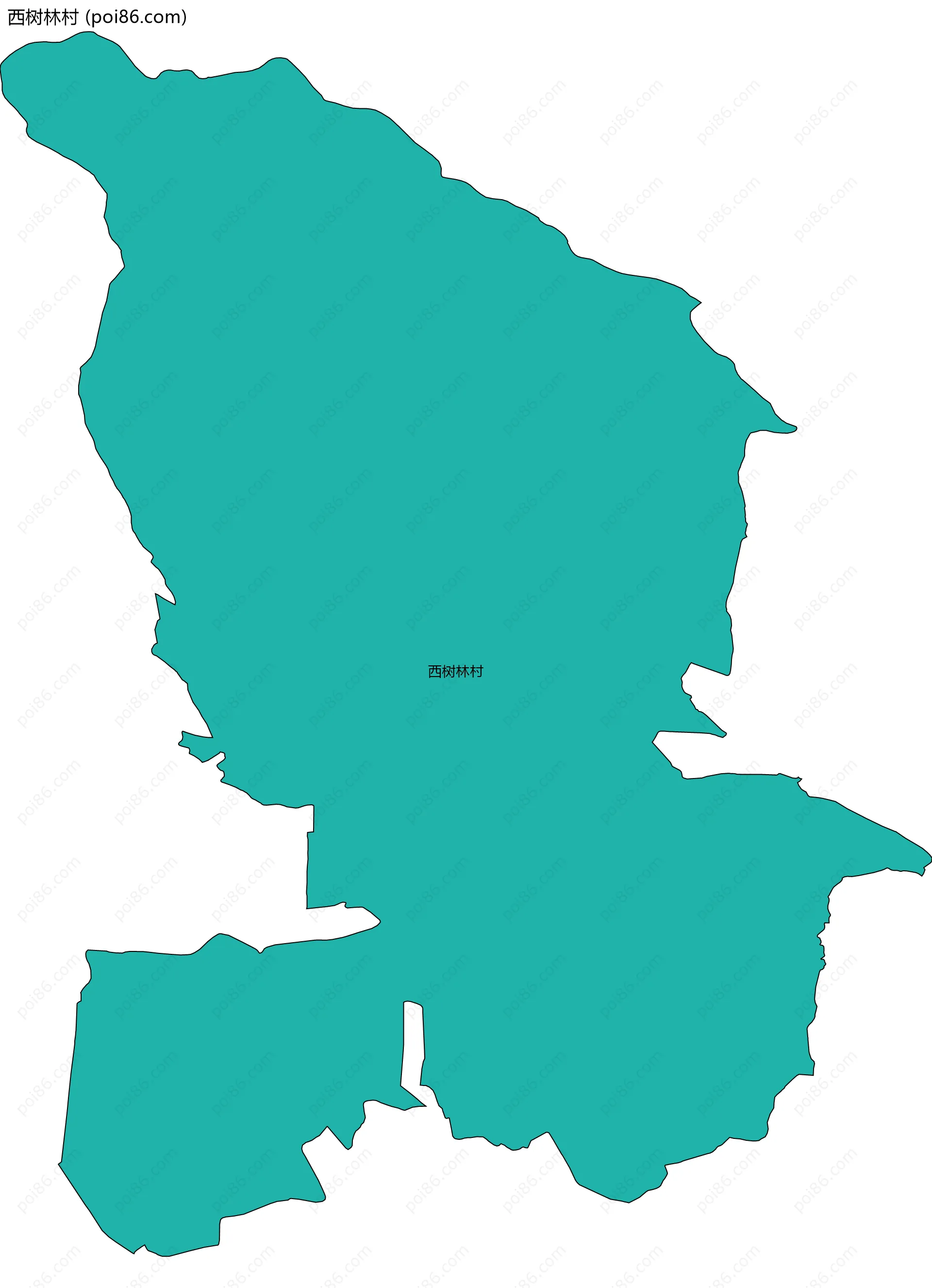西树林村边界地图