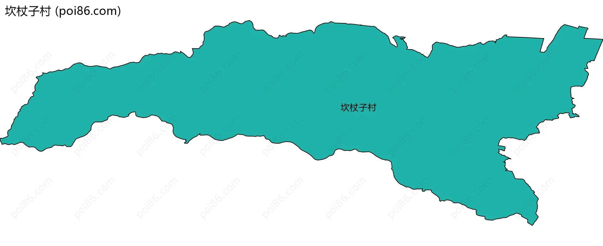 坎杖子村边界地图