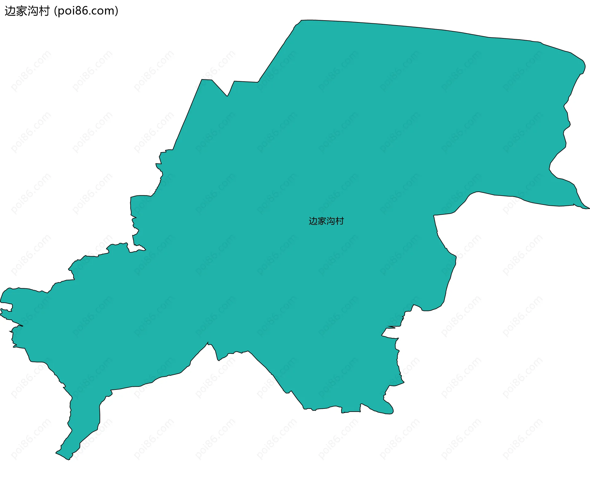 边家沟村边界地图