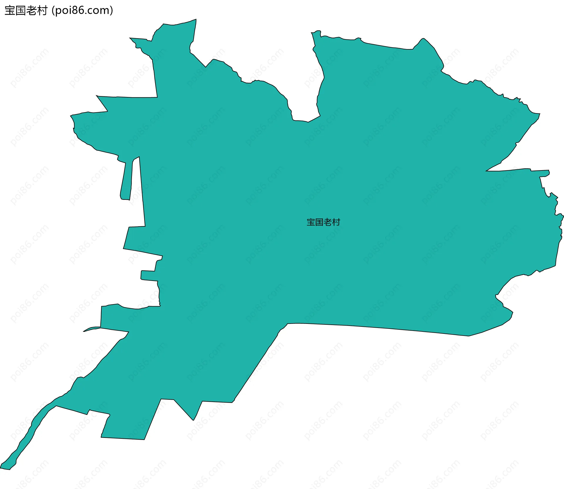 宝国老村边界地图