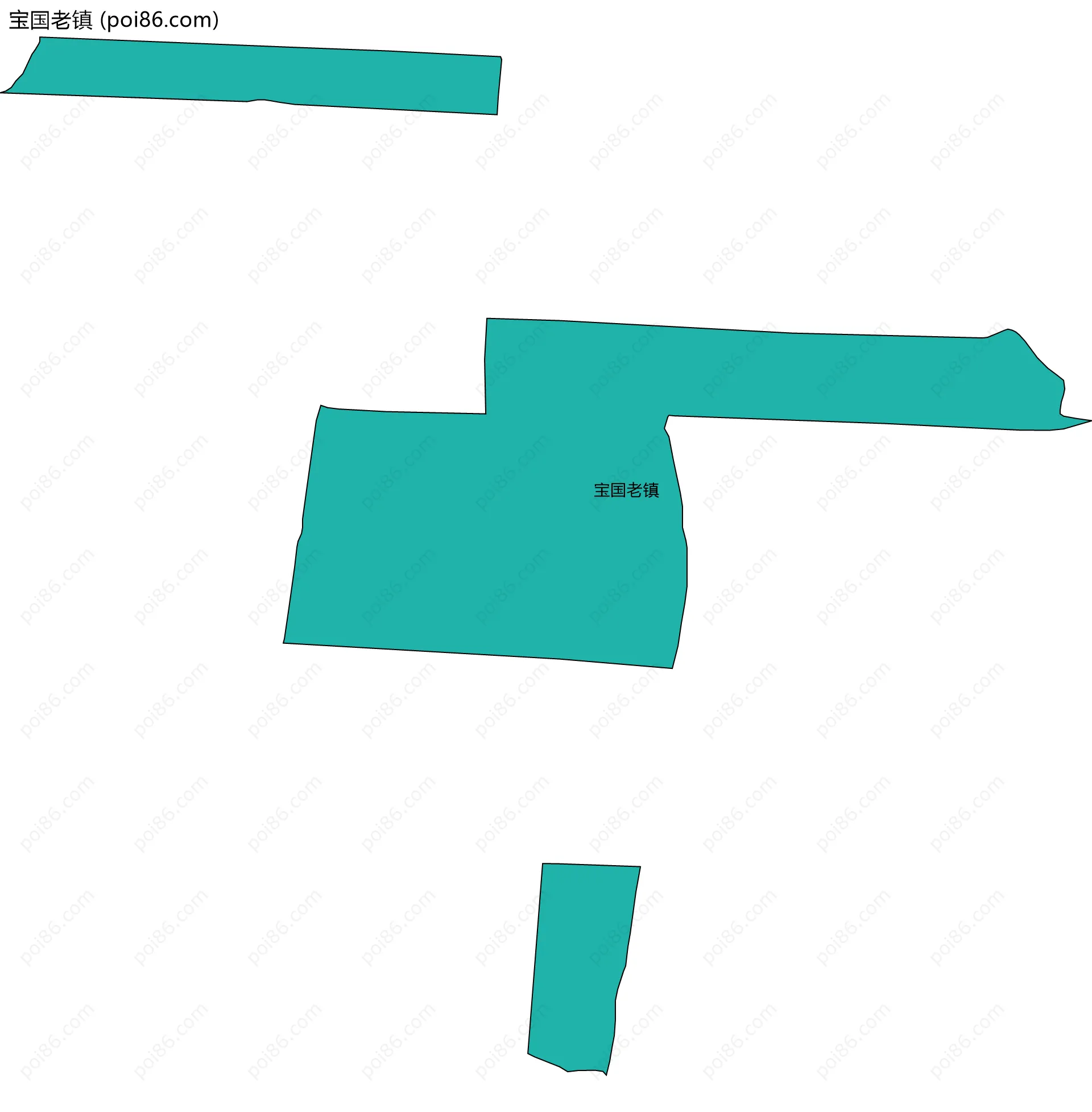 宝国老镇边界地图