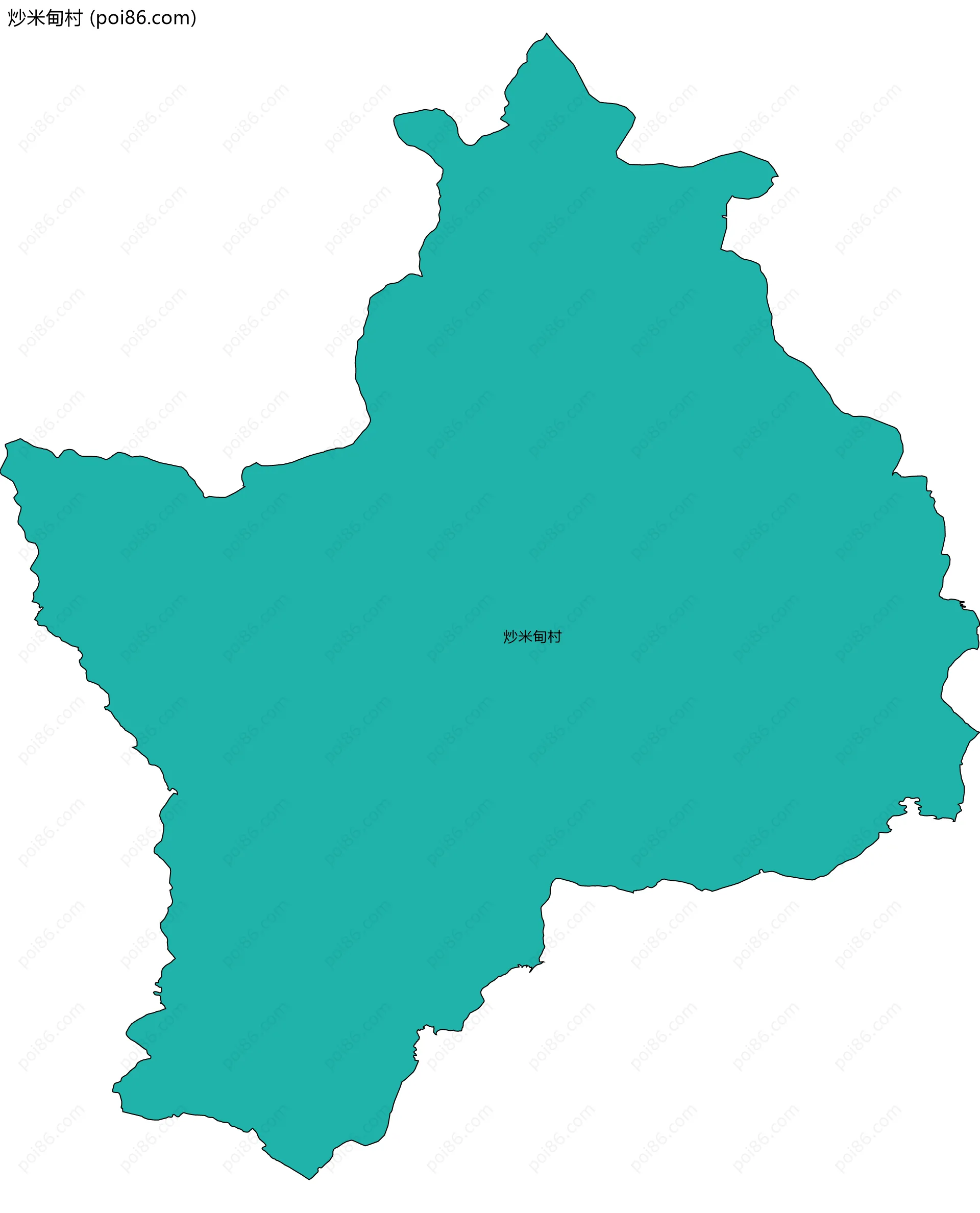 炒米甸村边界地图