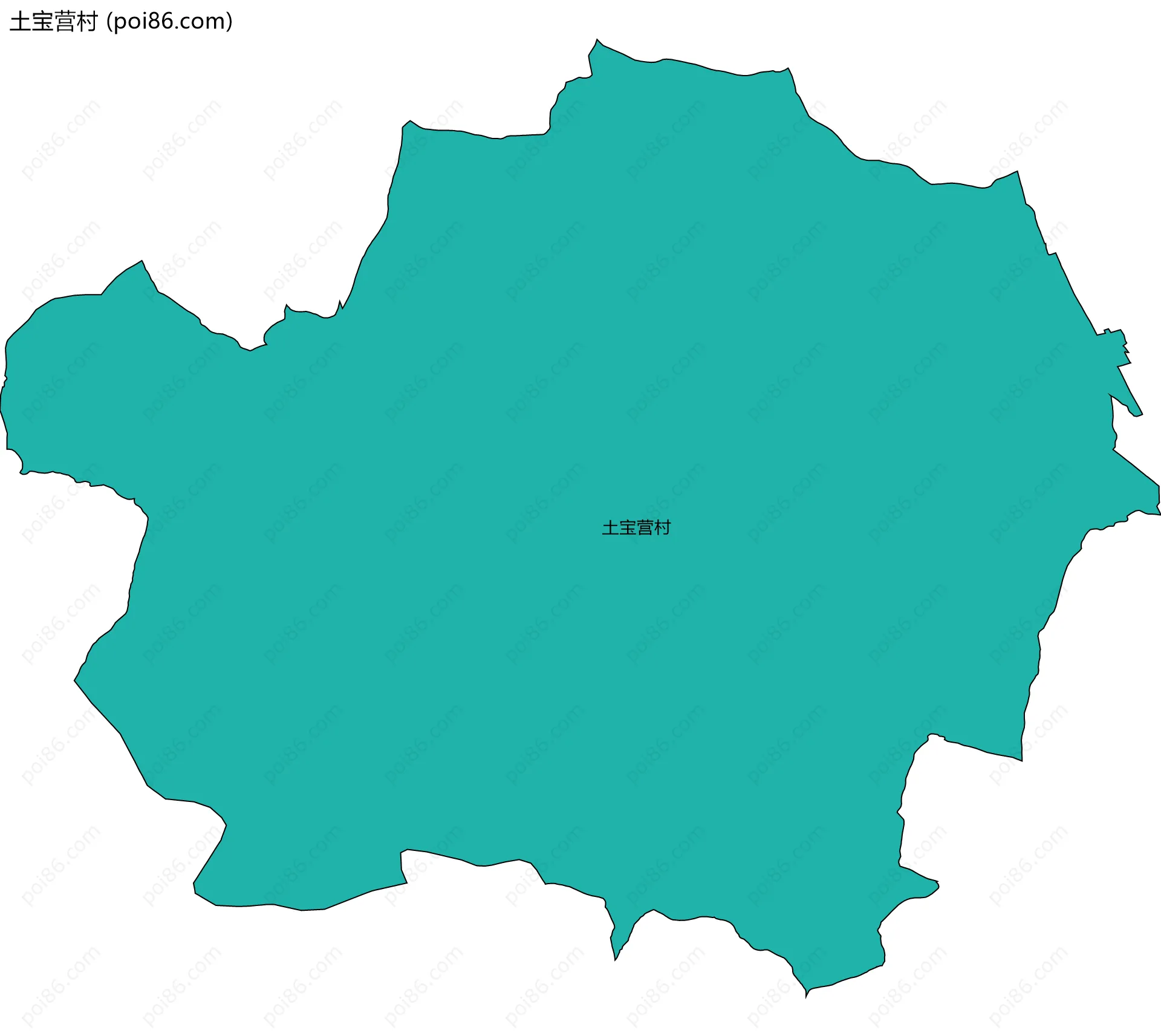 土宝营村边界地图