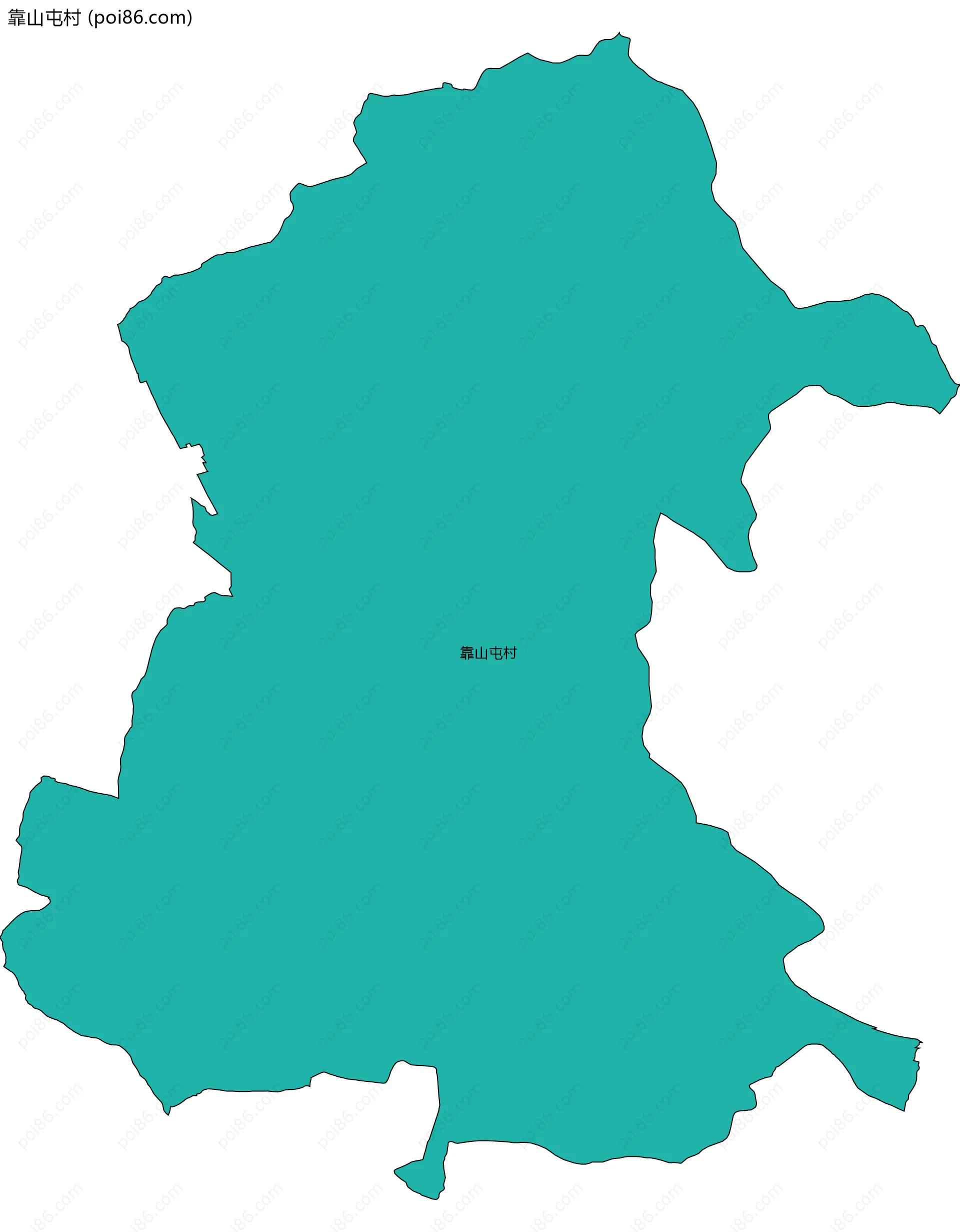 靠山屯村边界地图