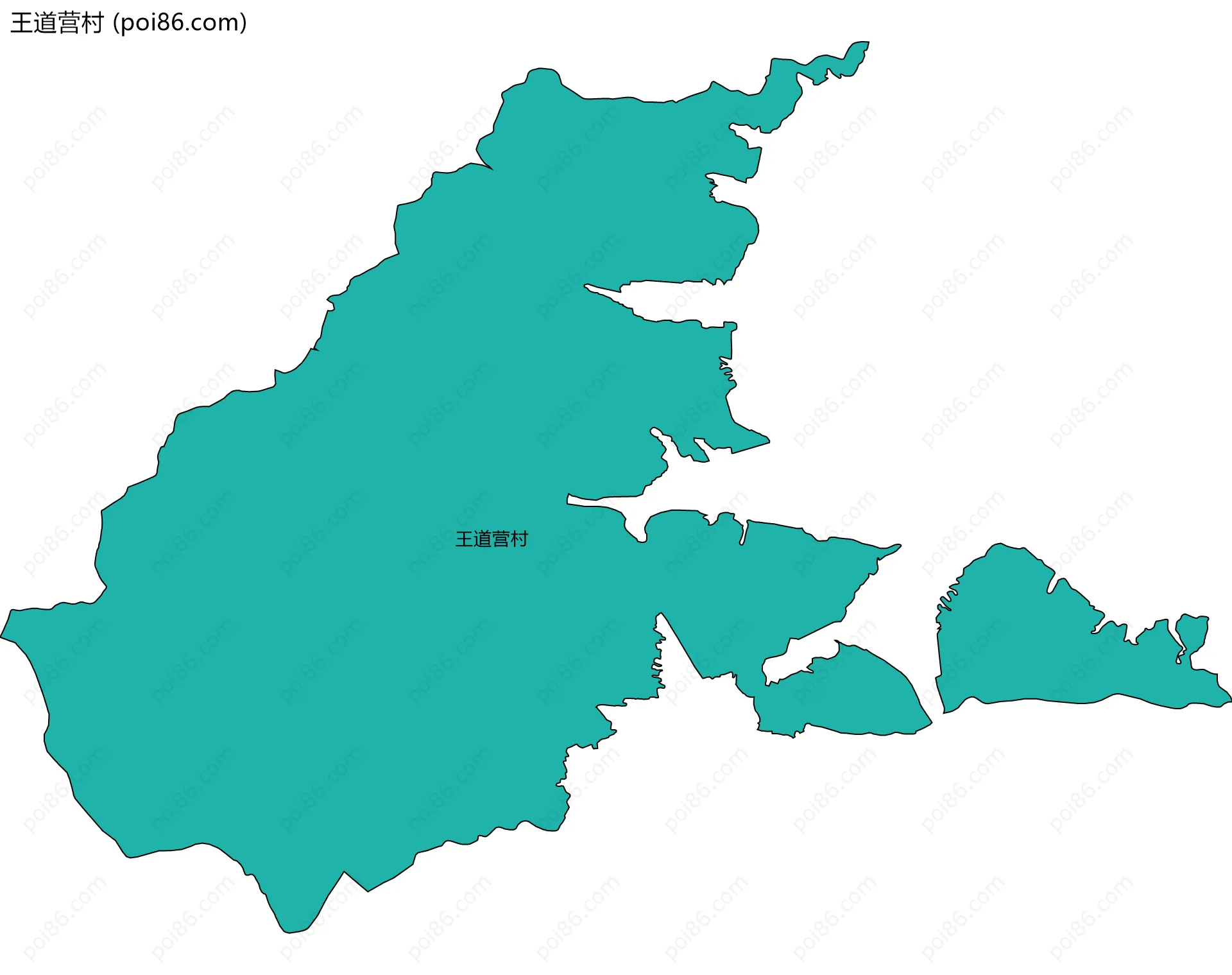 王道营村边界地图