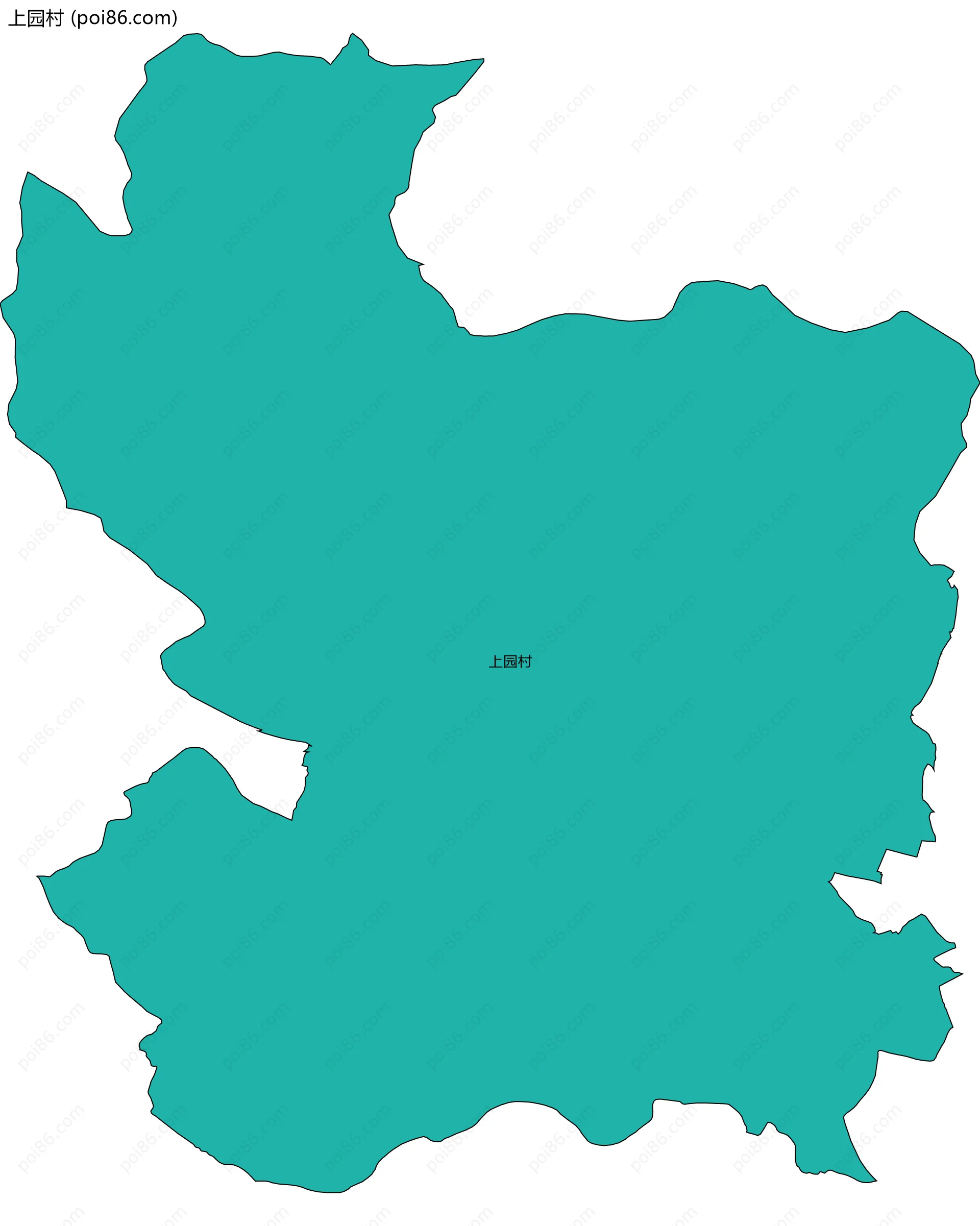 上园村边界地图