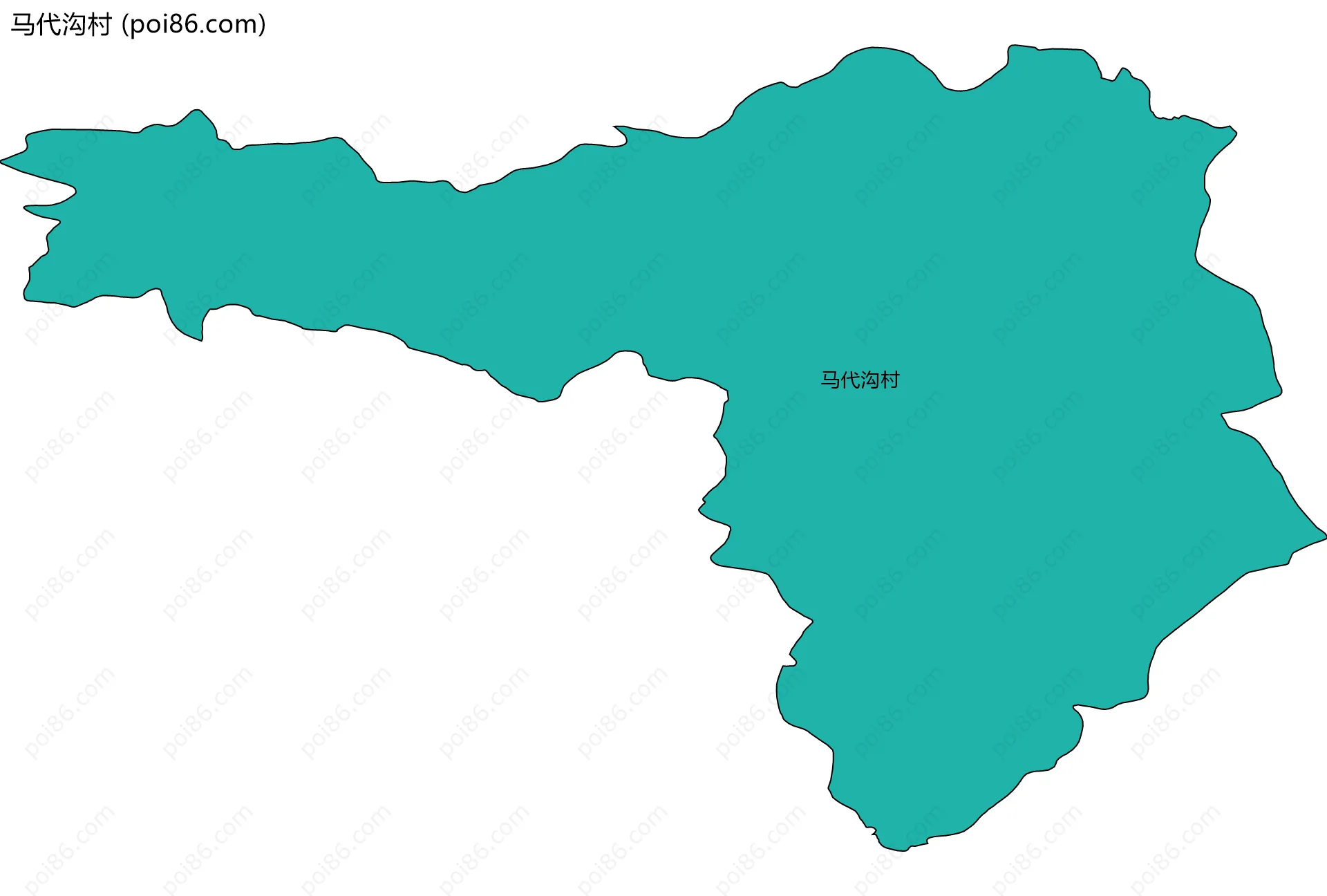 马代沟村边界地图