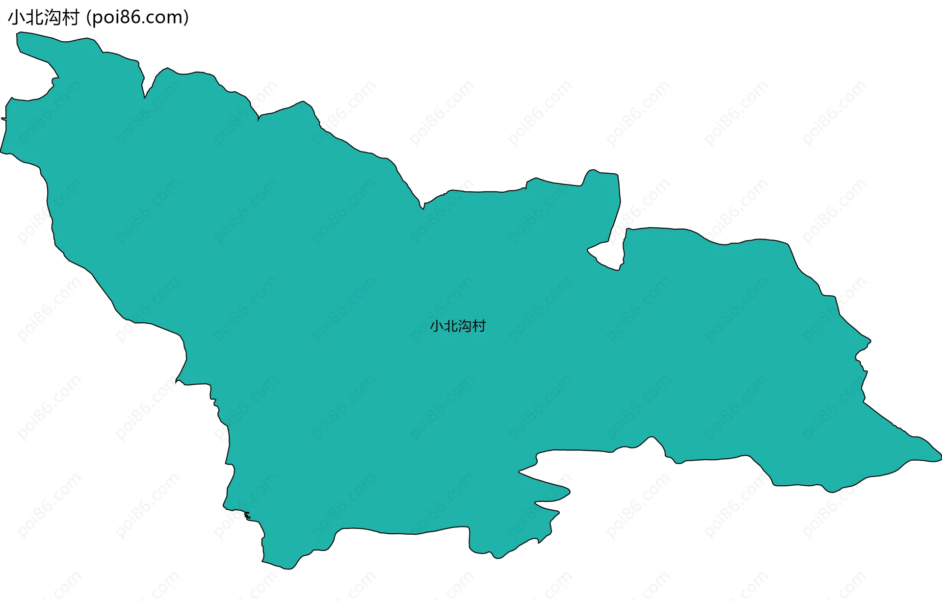 小北沟村边界地图