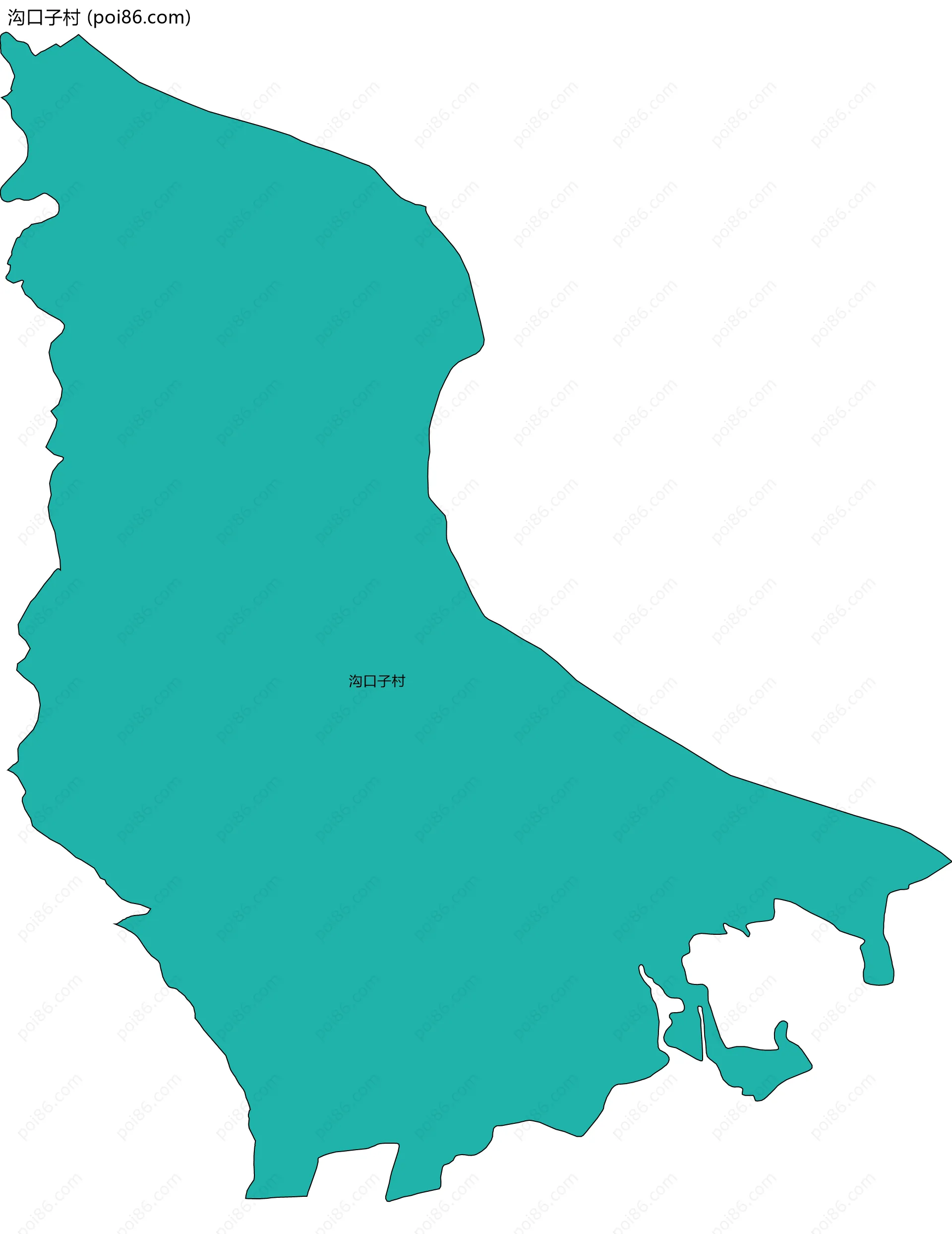 沟口子村边界地图