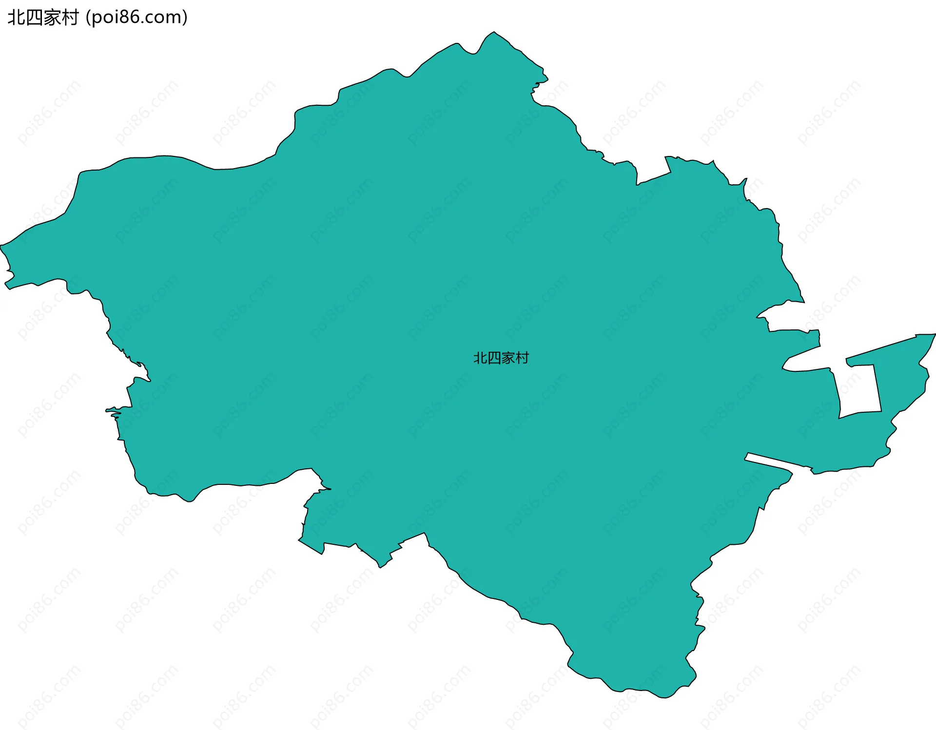 北四家村边界地图