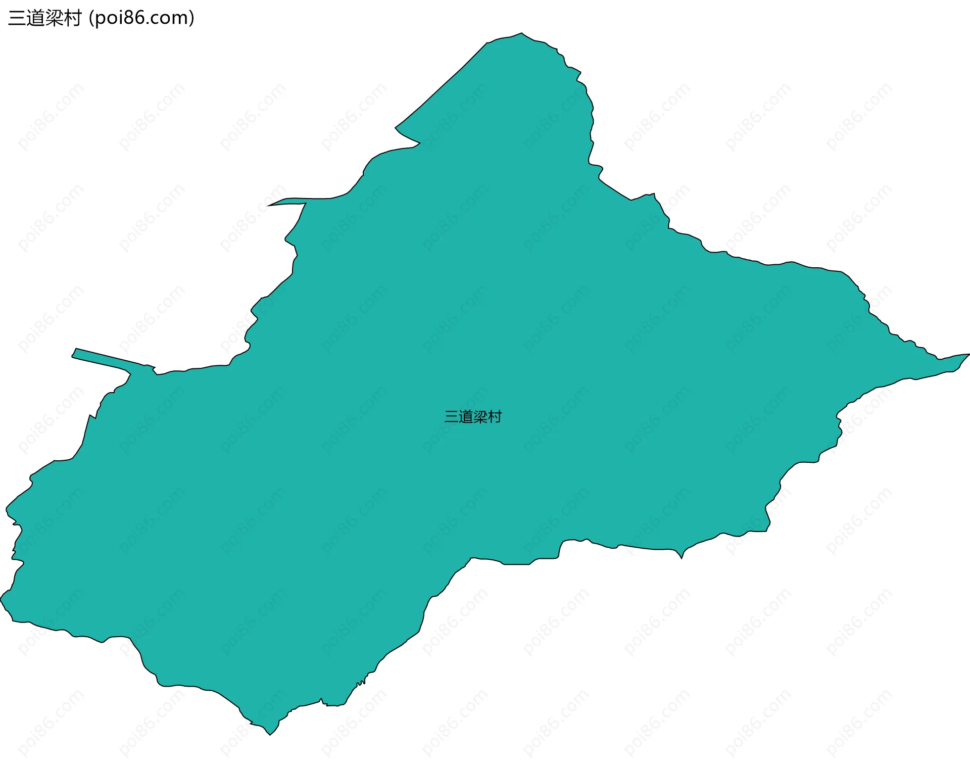 三道梁村边界地图