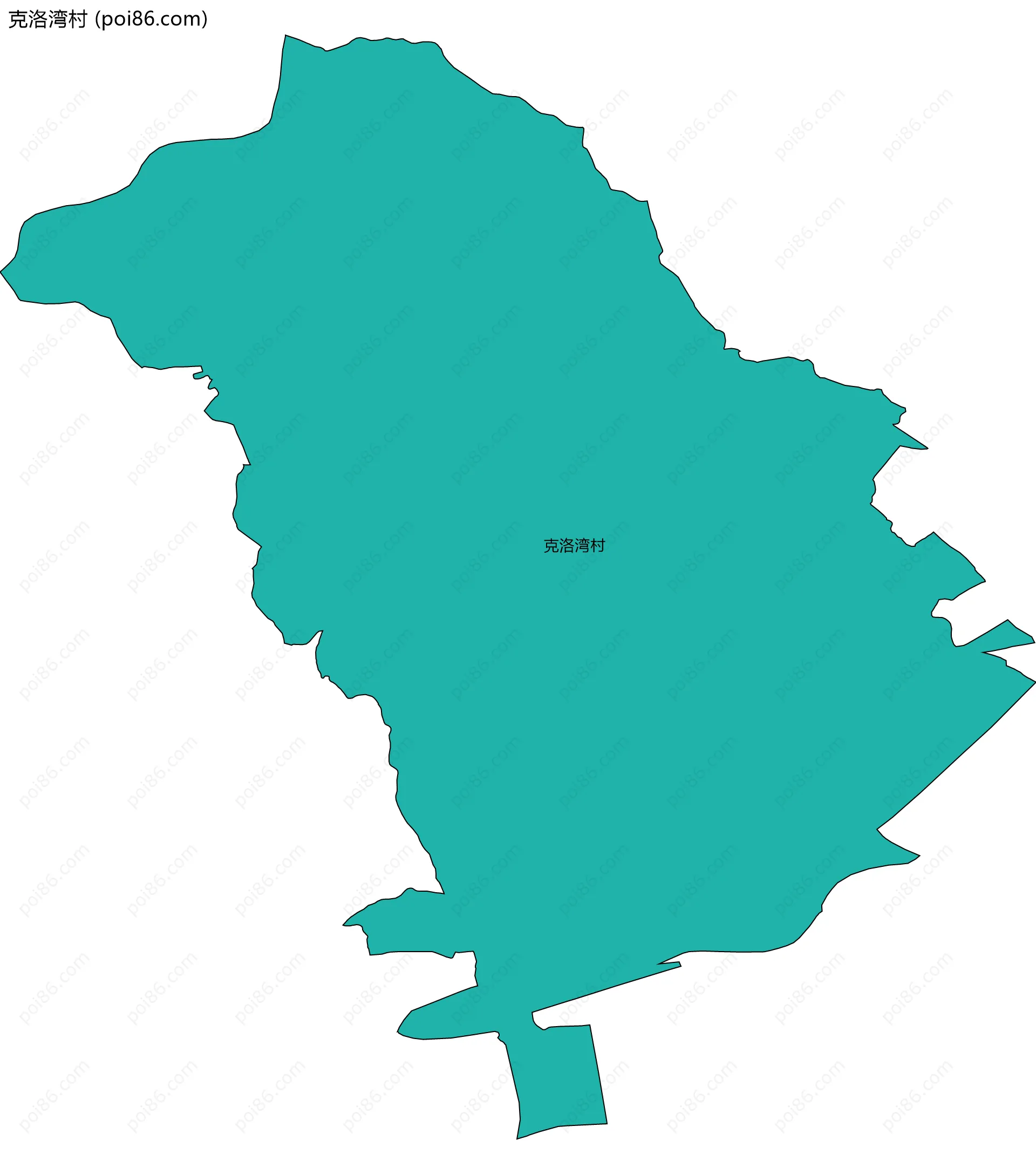 克洛湾村边界地图
