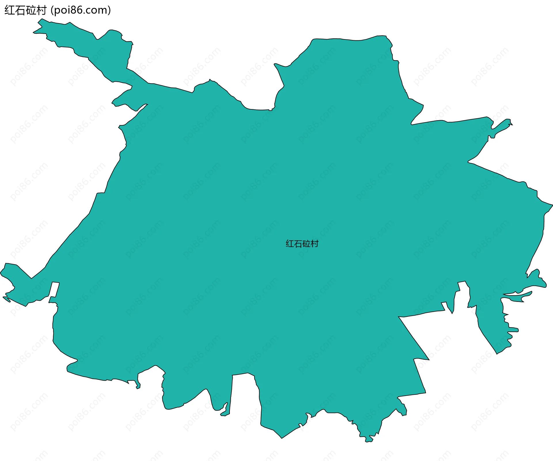 红石砬村边界地图