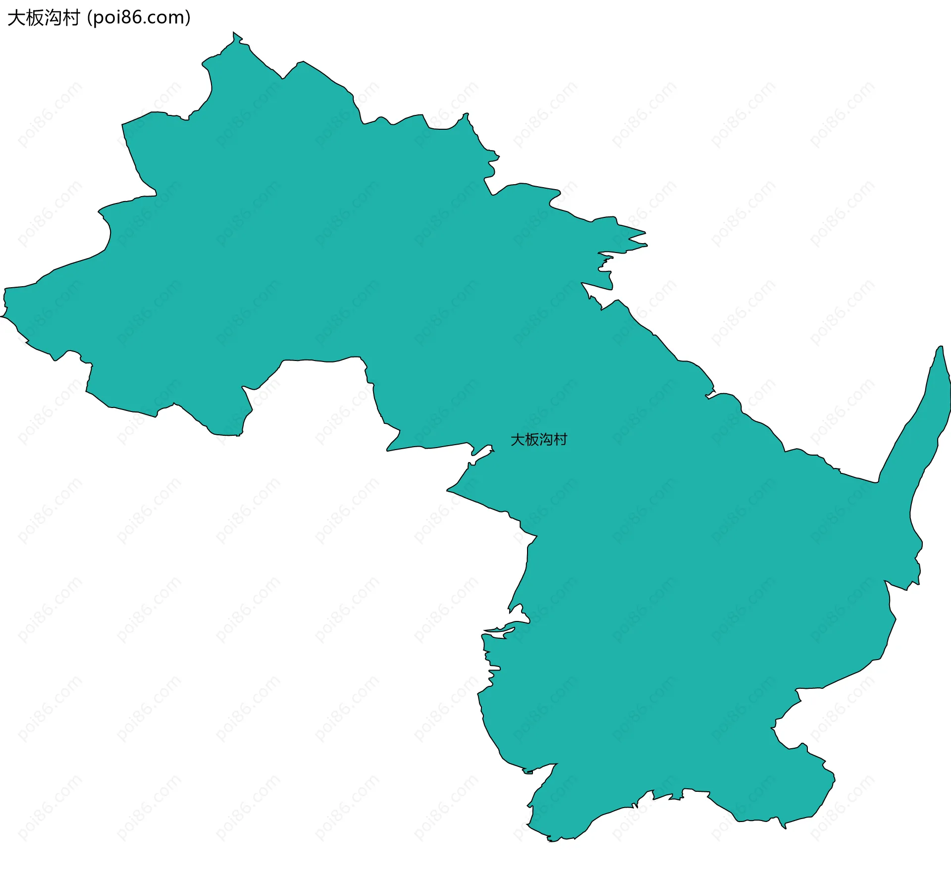 大板沟村边界地图