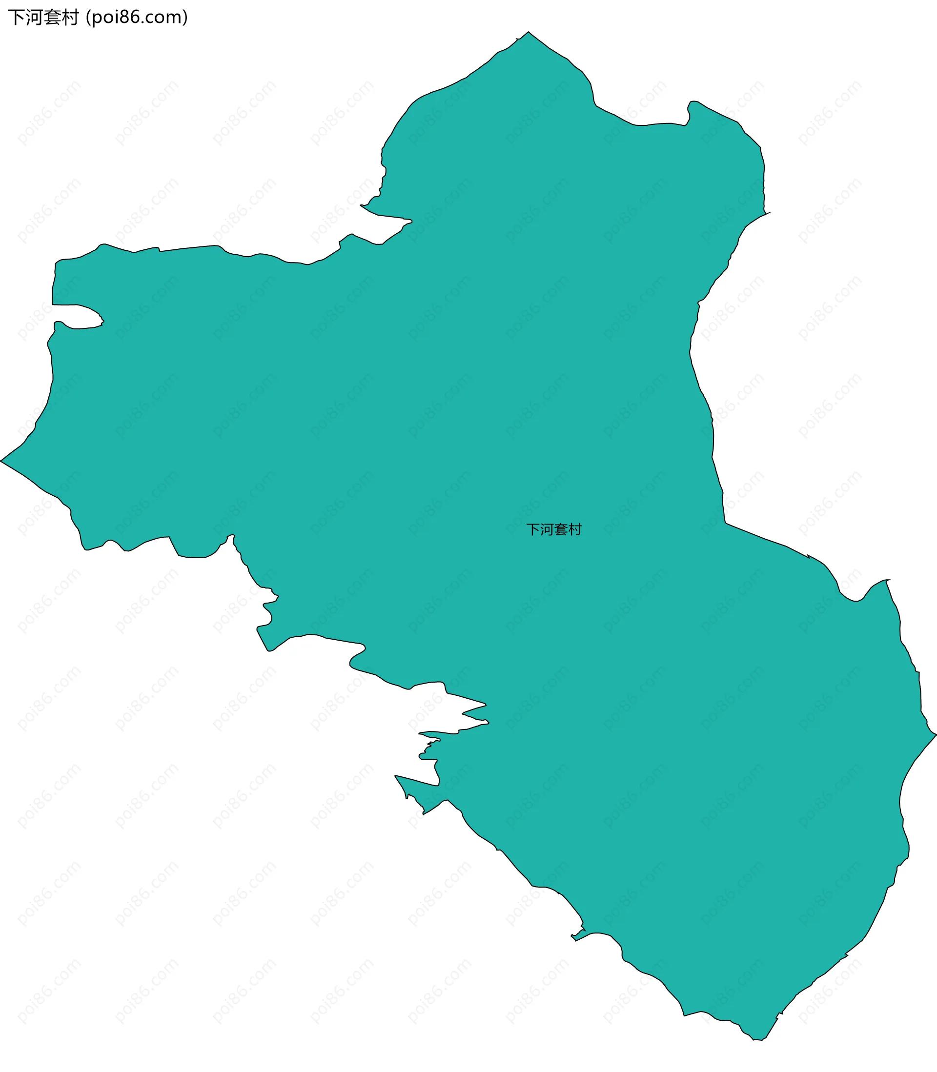 下河套村边界地图