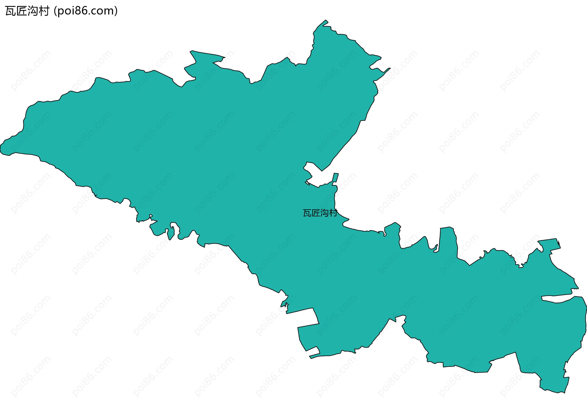 瓦匠沟村边界地图