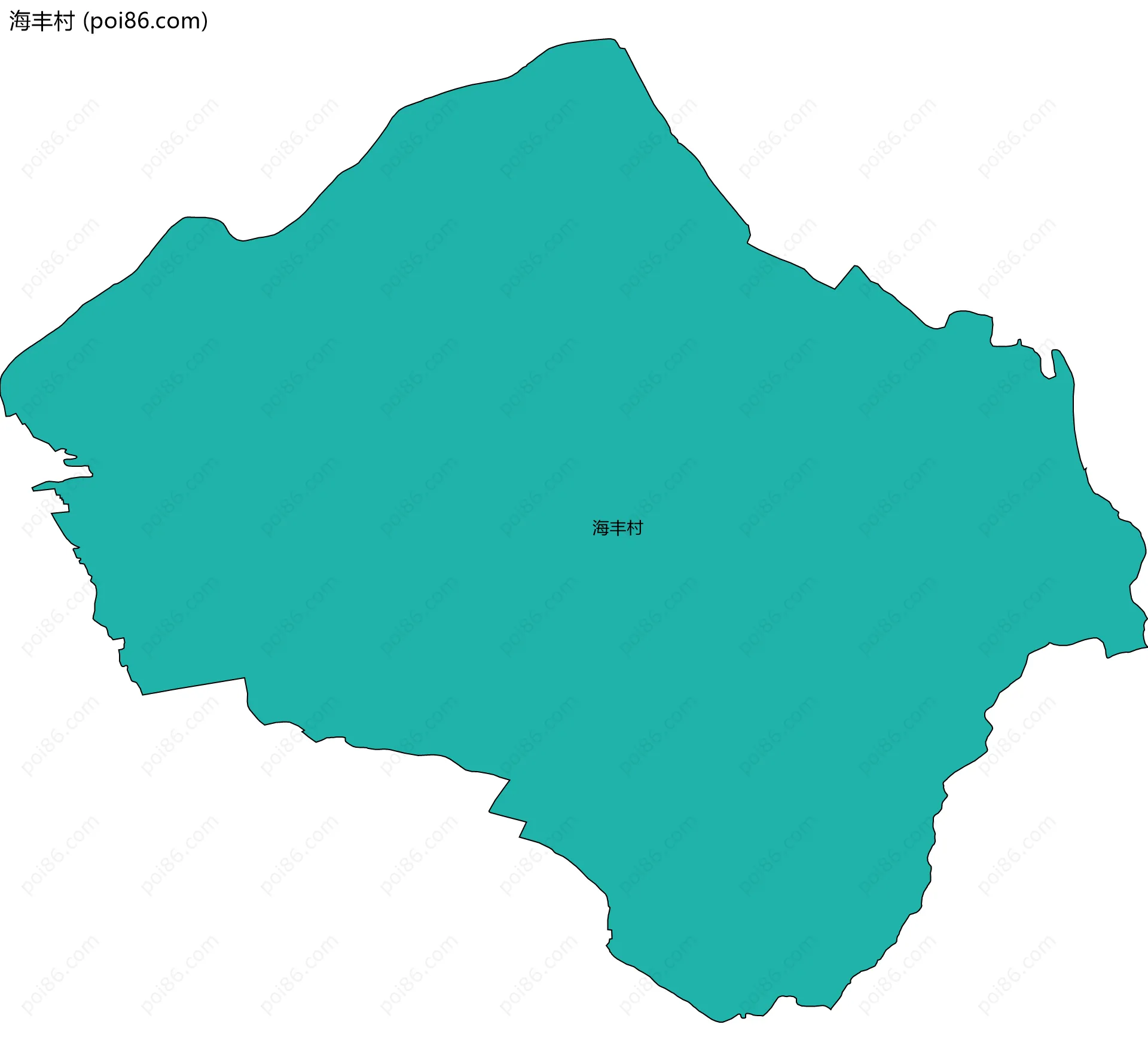 海丰村边界地图