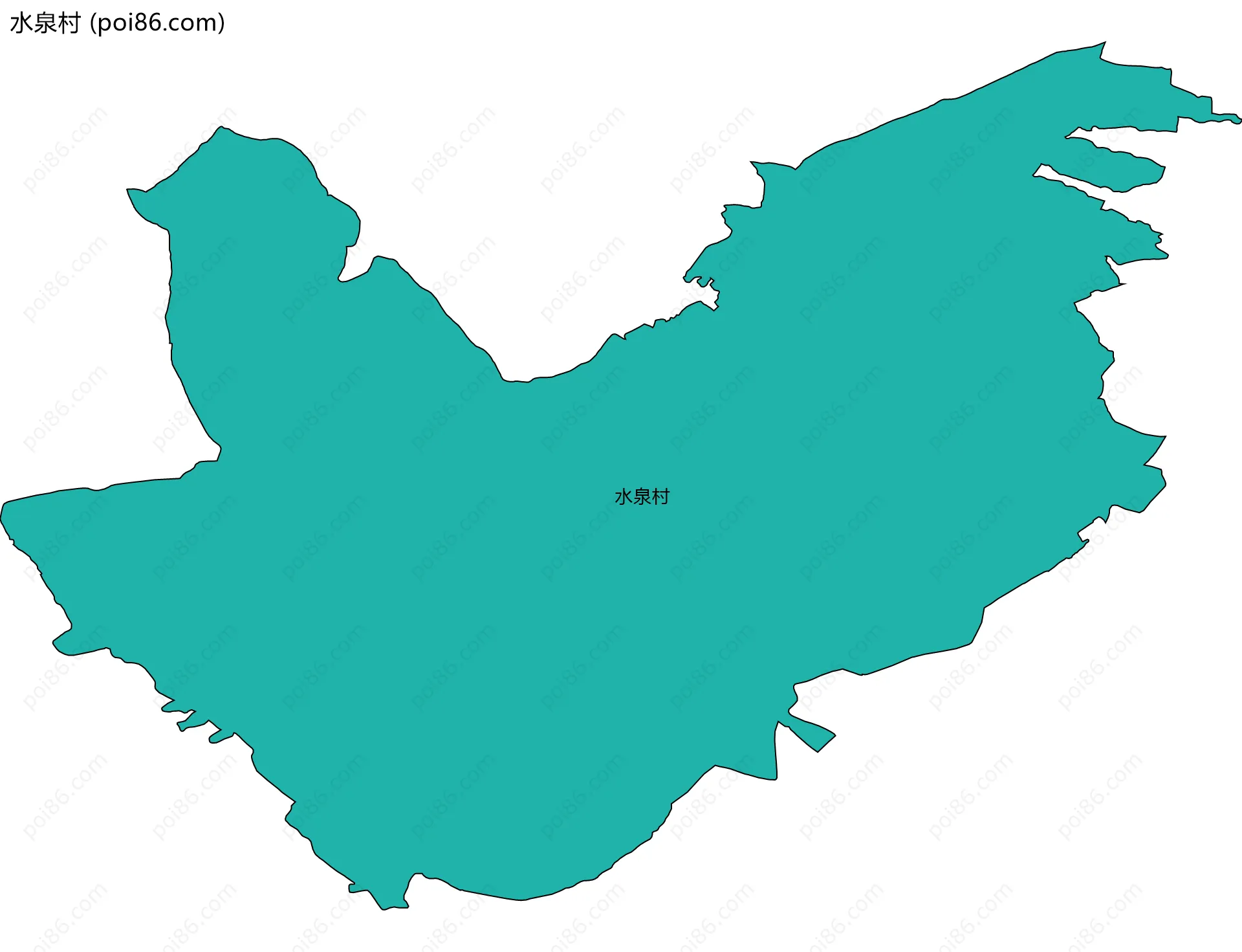 水泉村边界地图