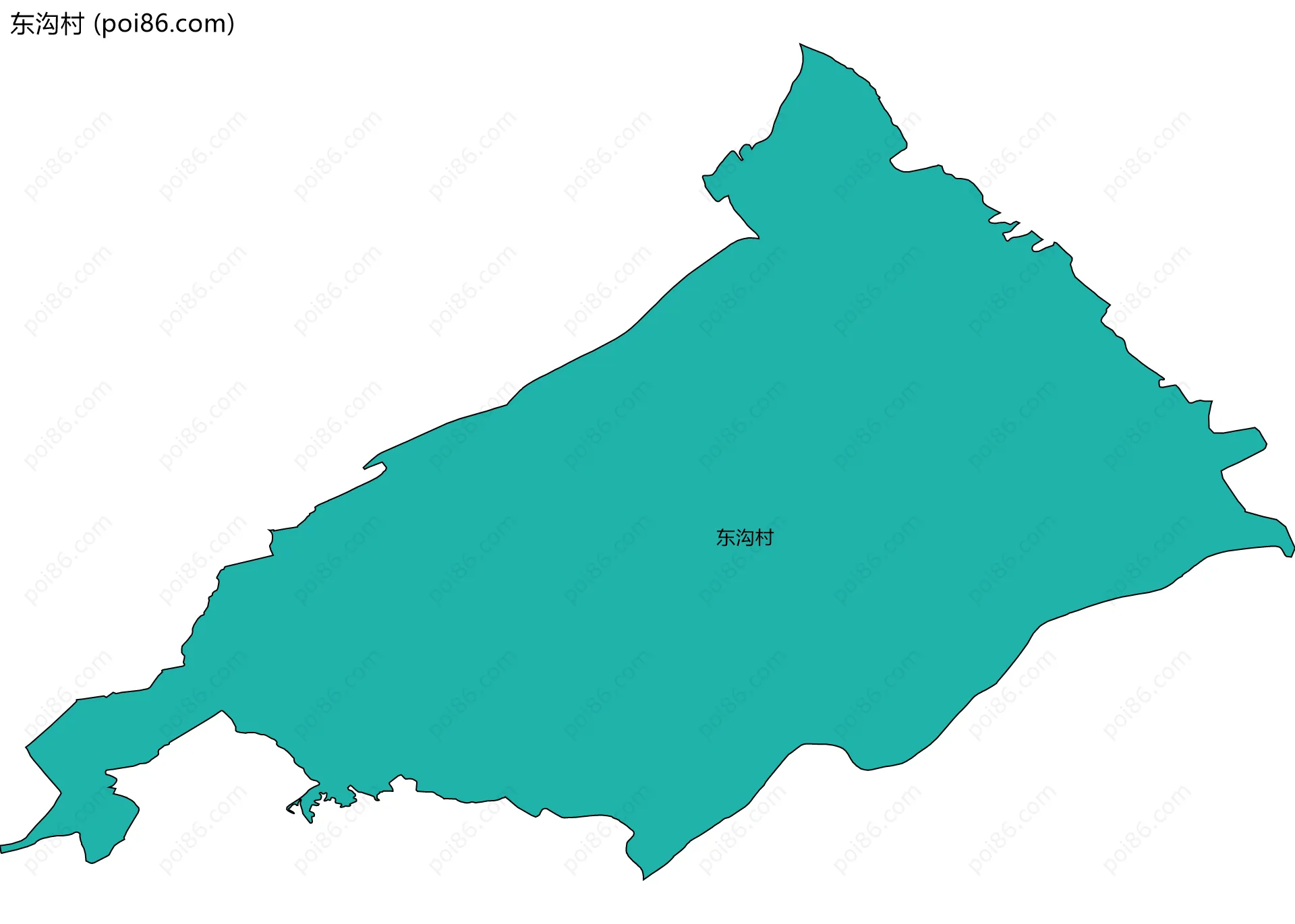 东沟村边界地图