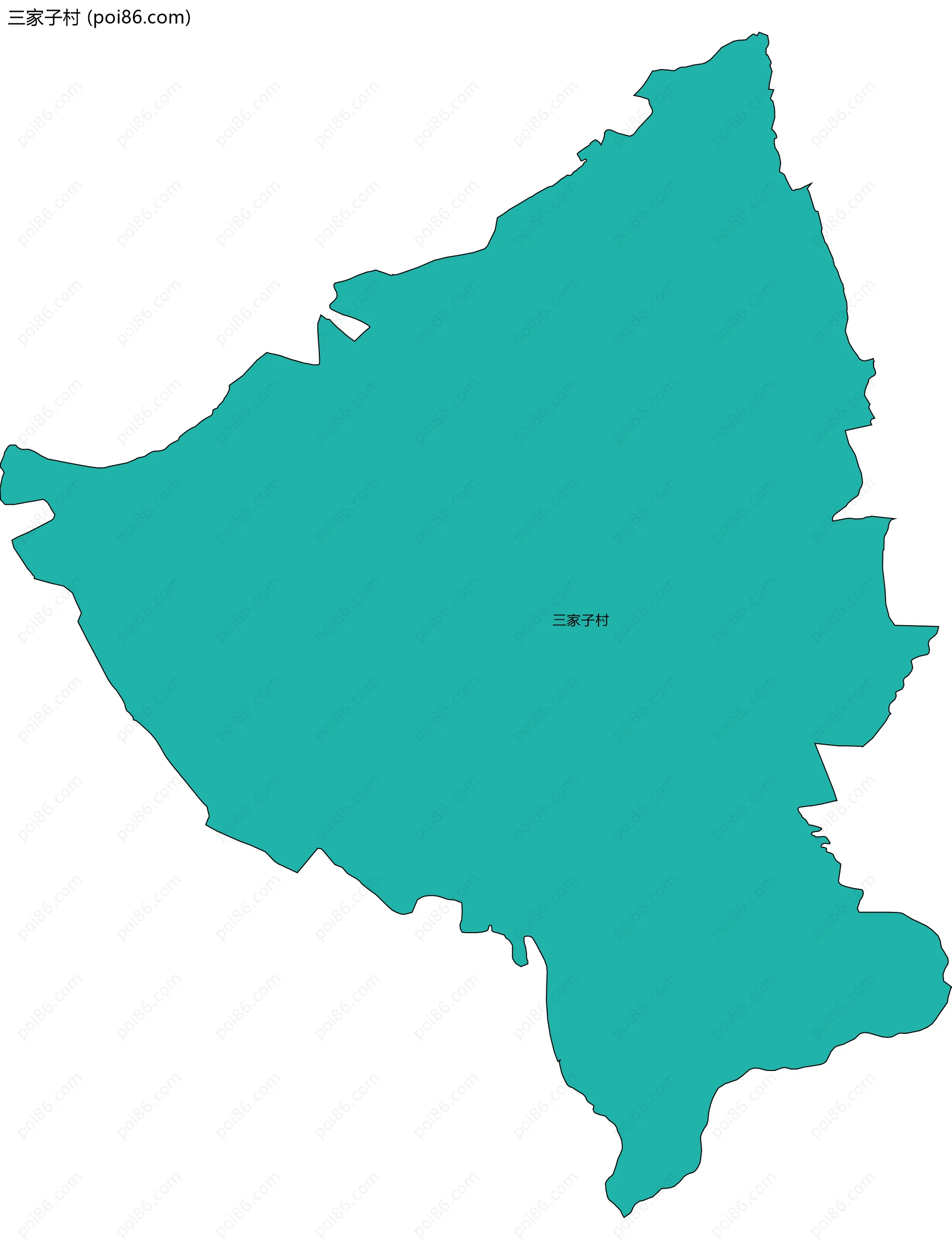 三家子村边界地图