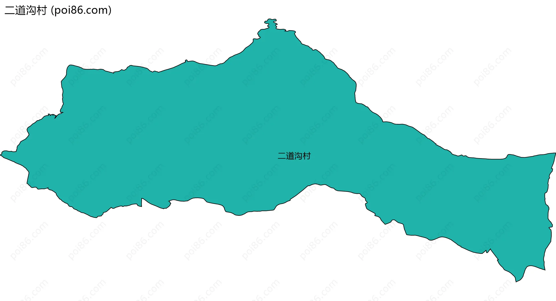 二道沟村边界地图