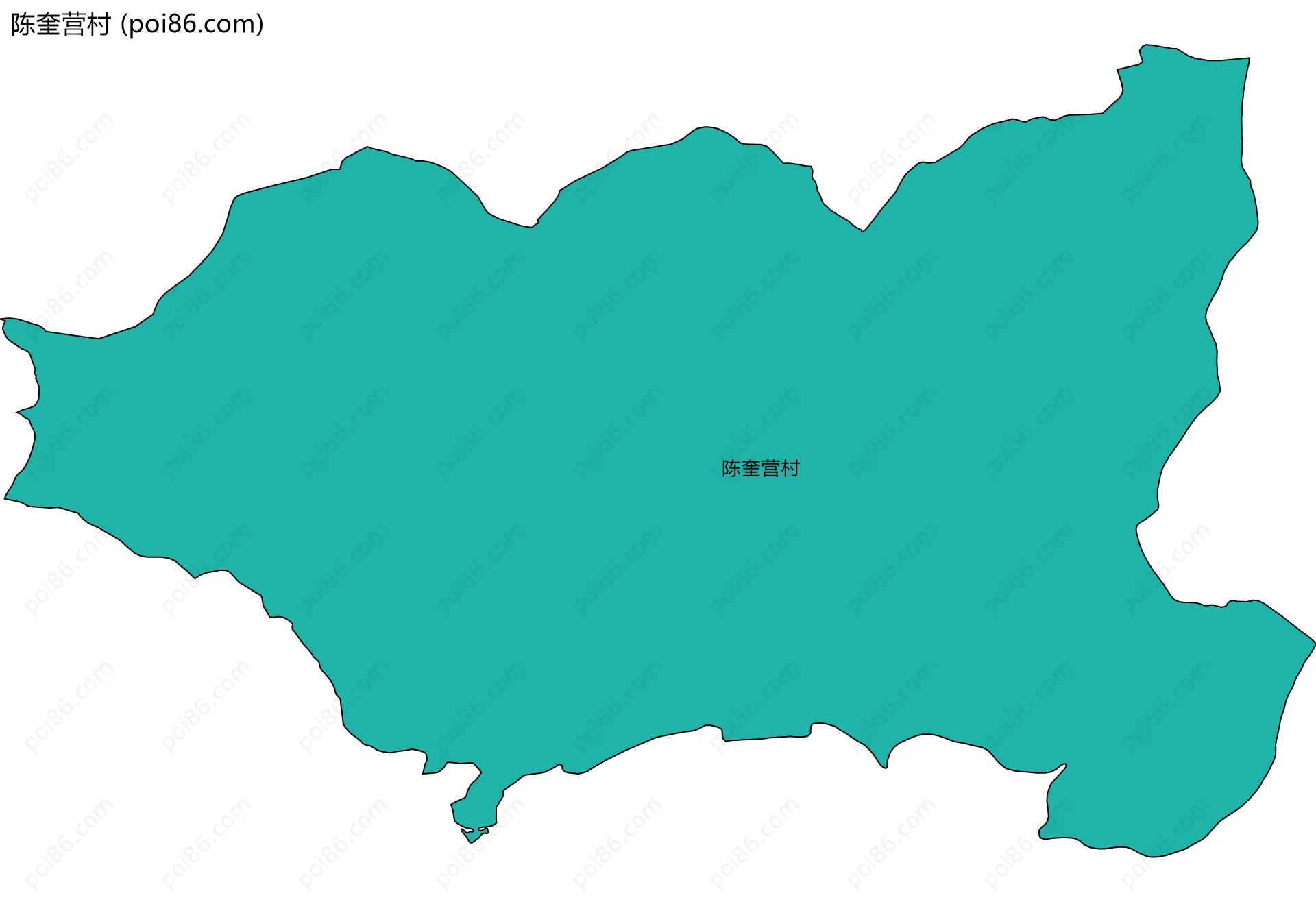 陈奎营村边界地图