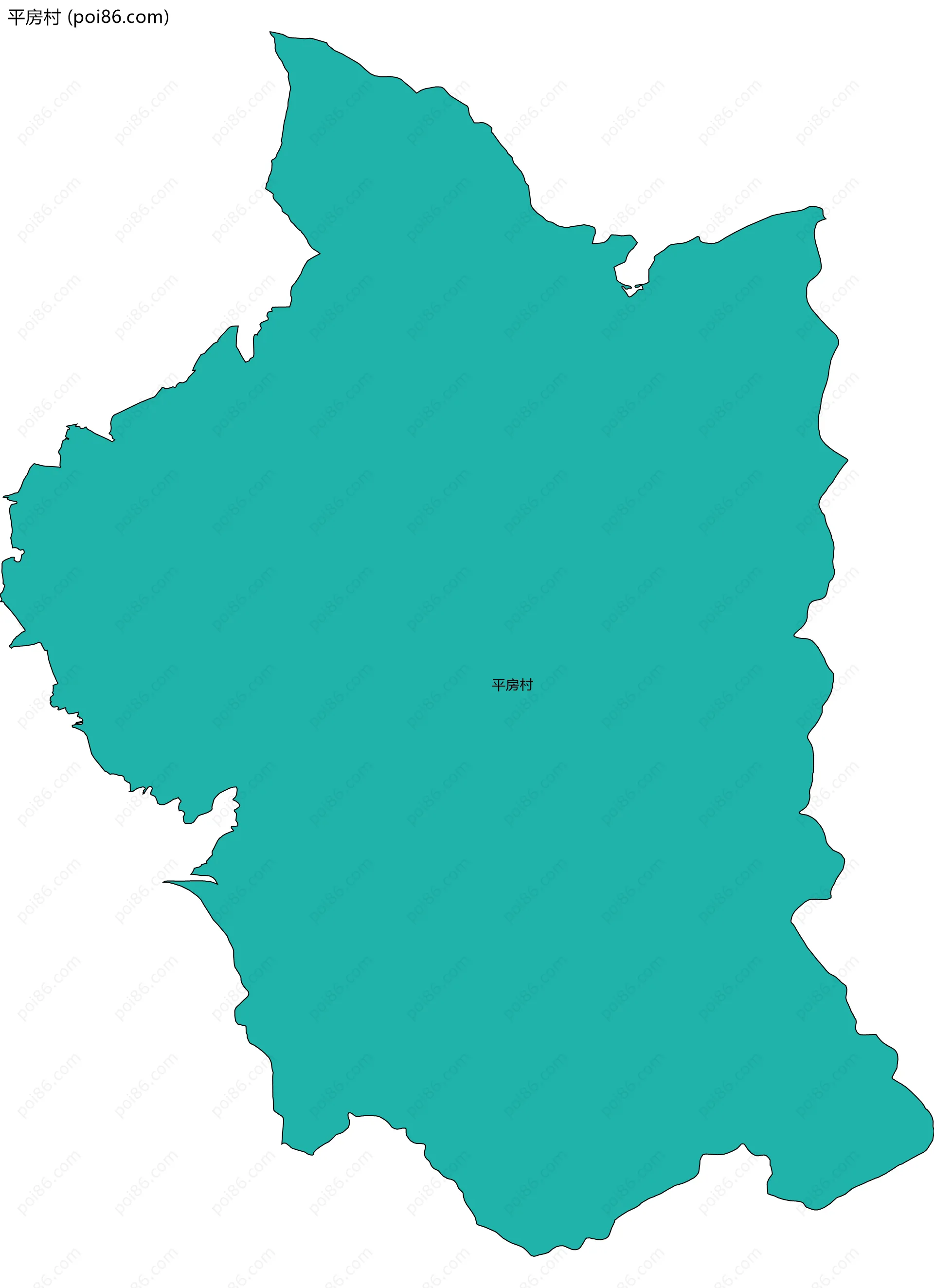 平房村边界地图