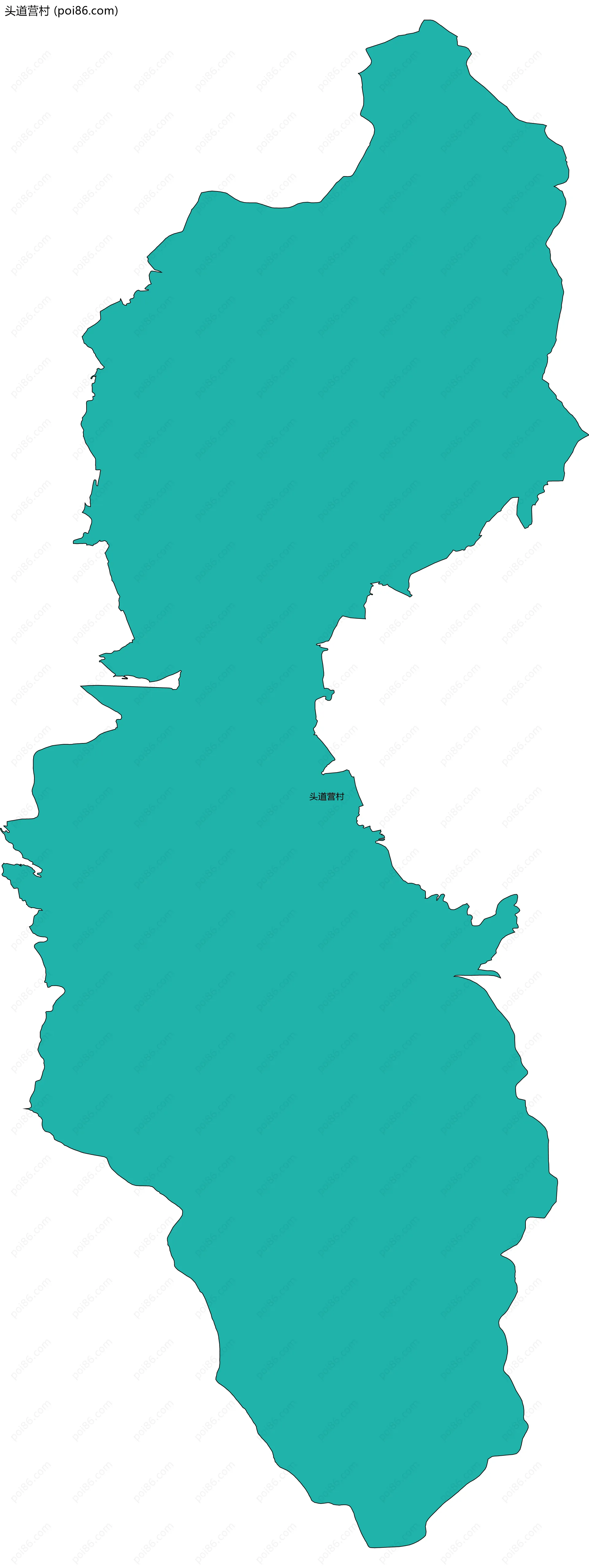 头道营村边界地图