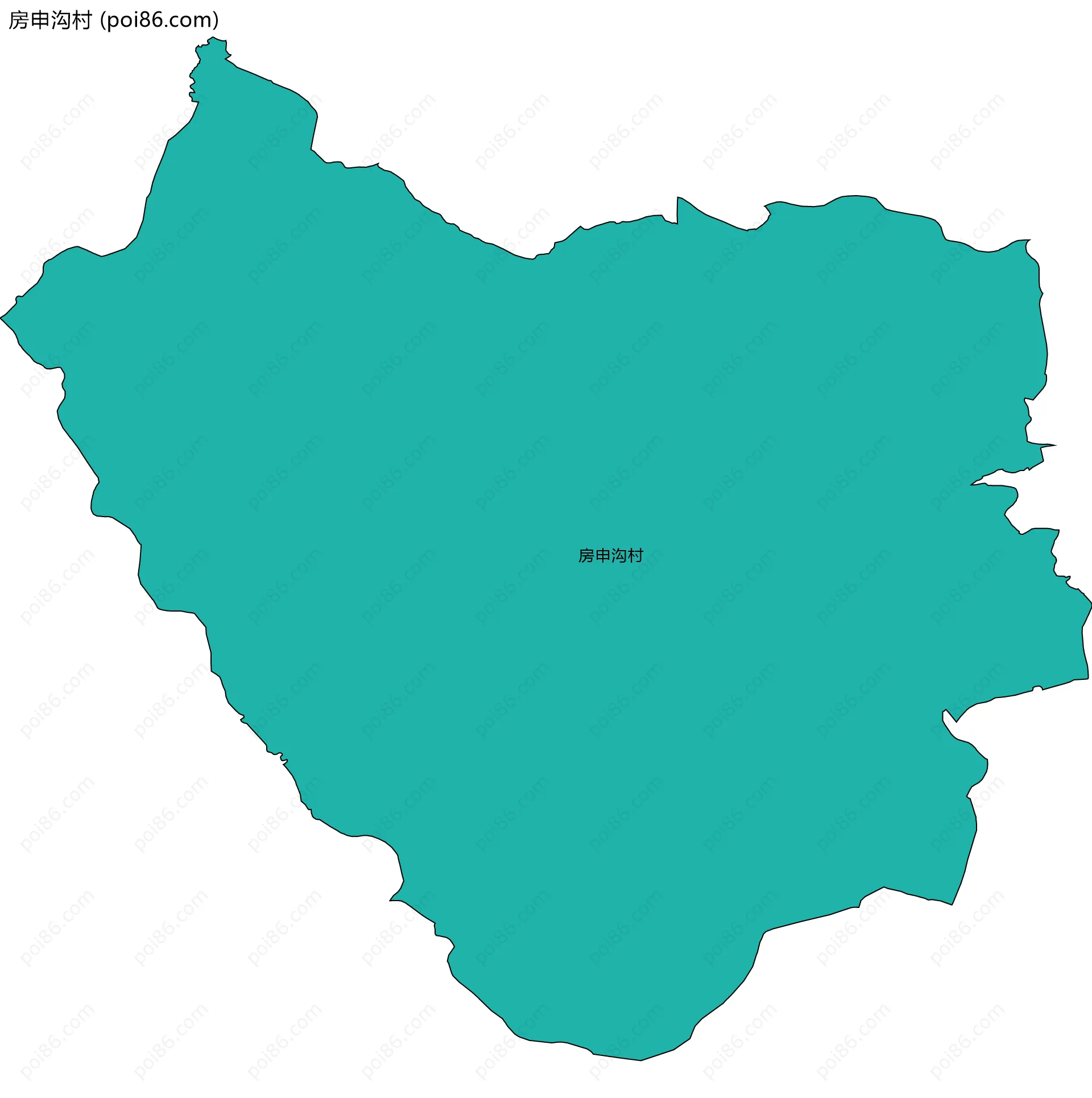 房申沟村边界地图
