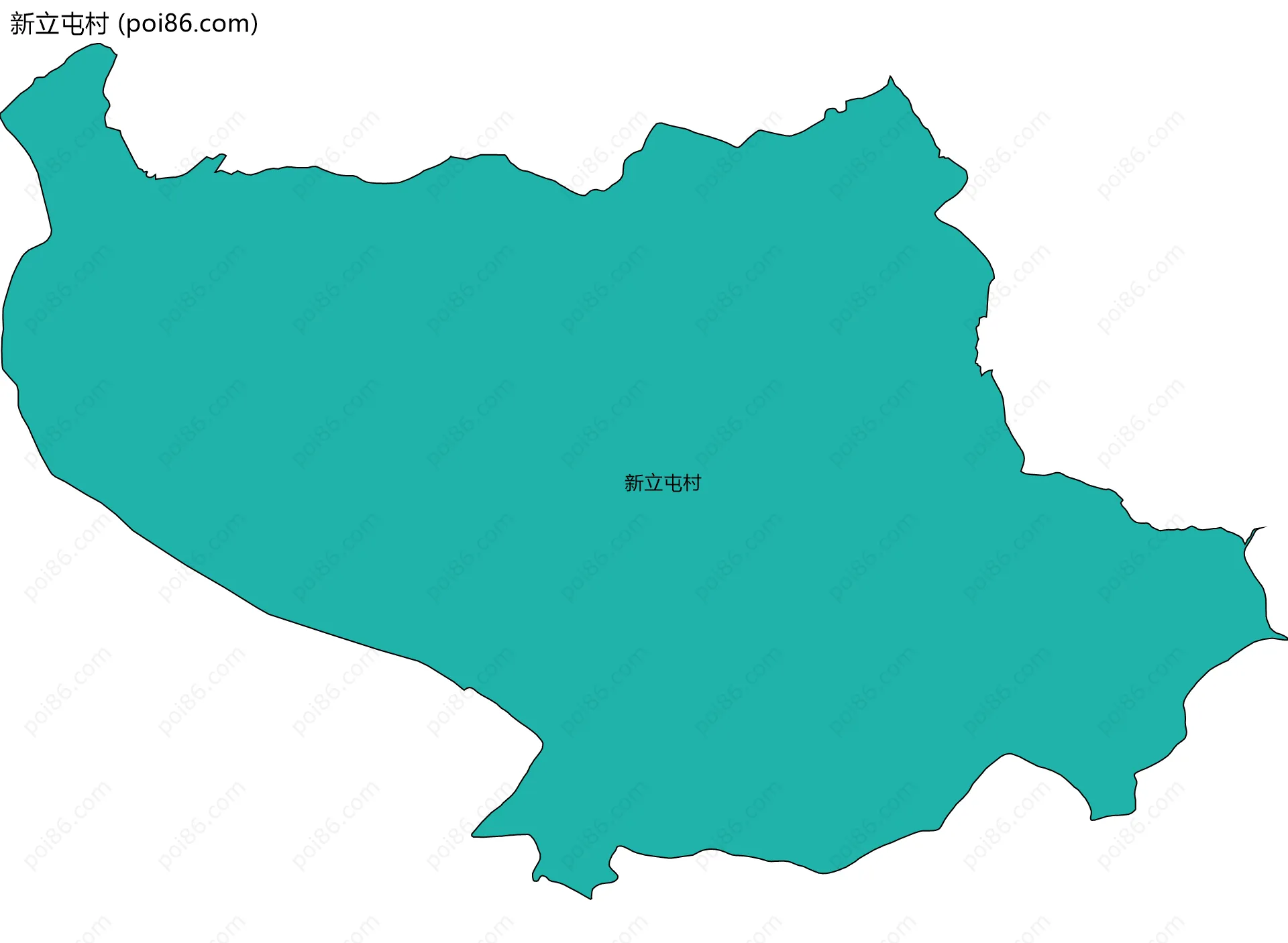 新立屯村边界地图