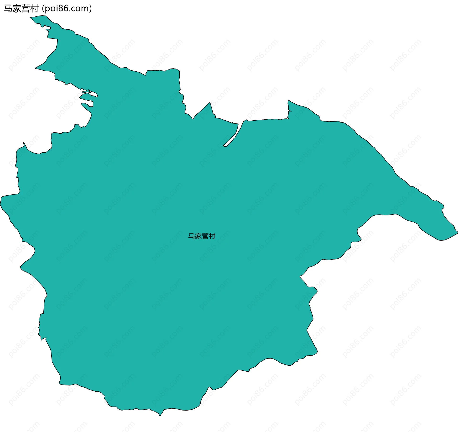 马家营村边界地图