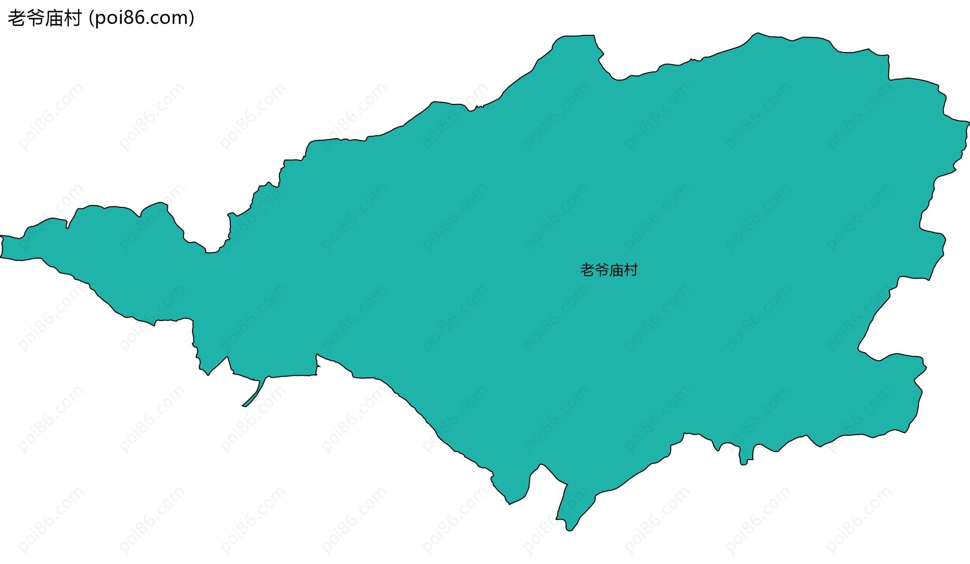 老爷庙村边界地图