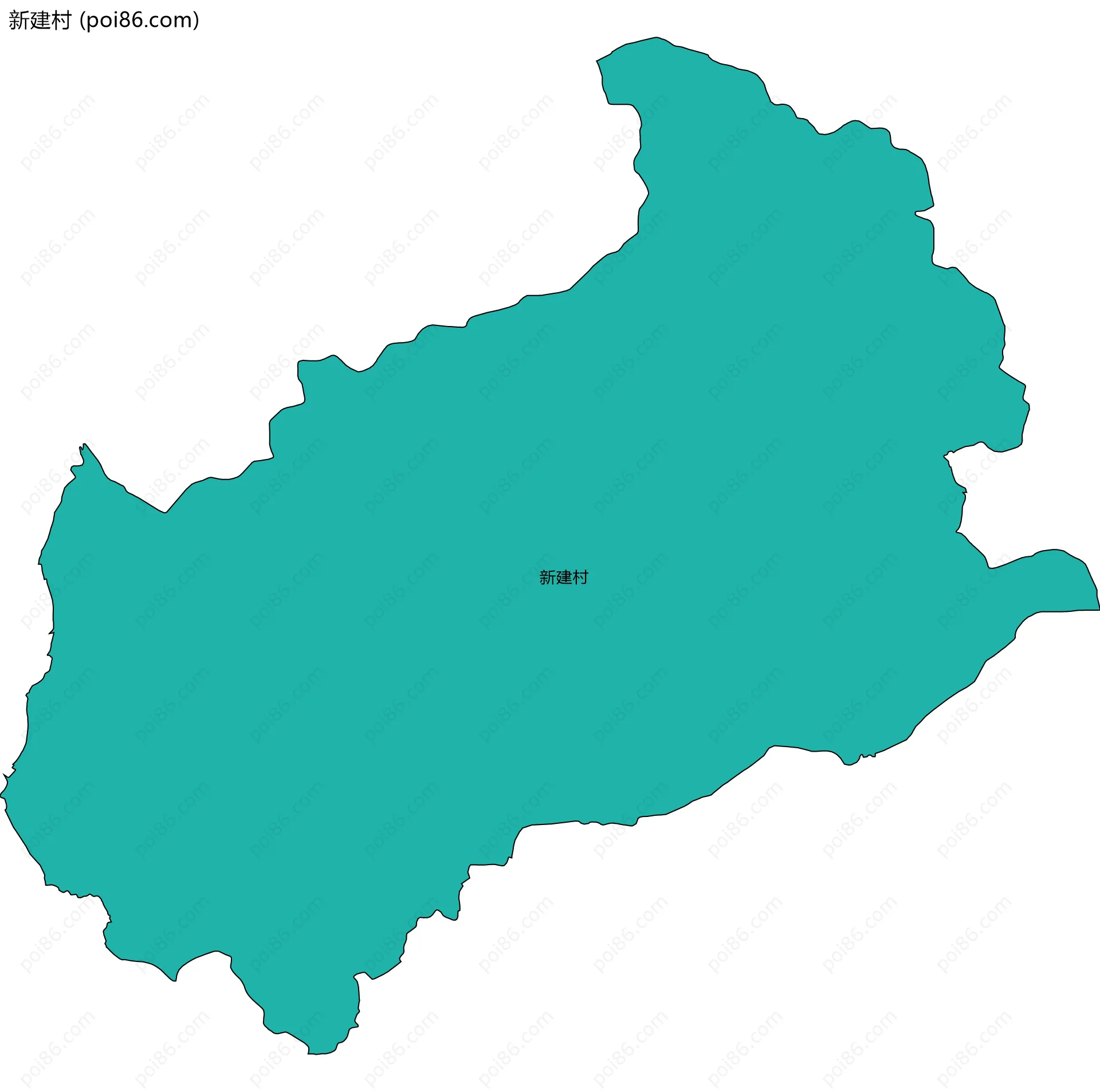 新建村边界地图