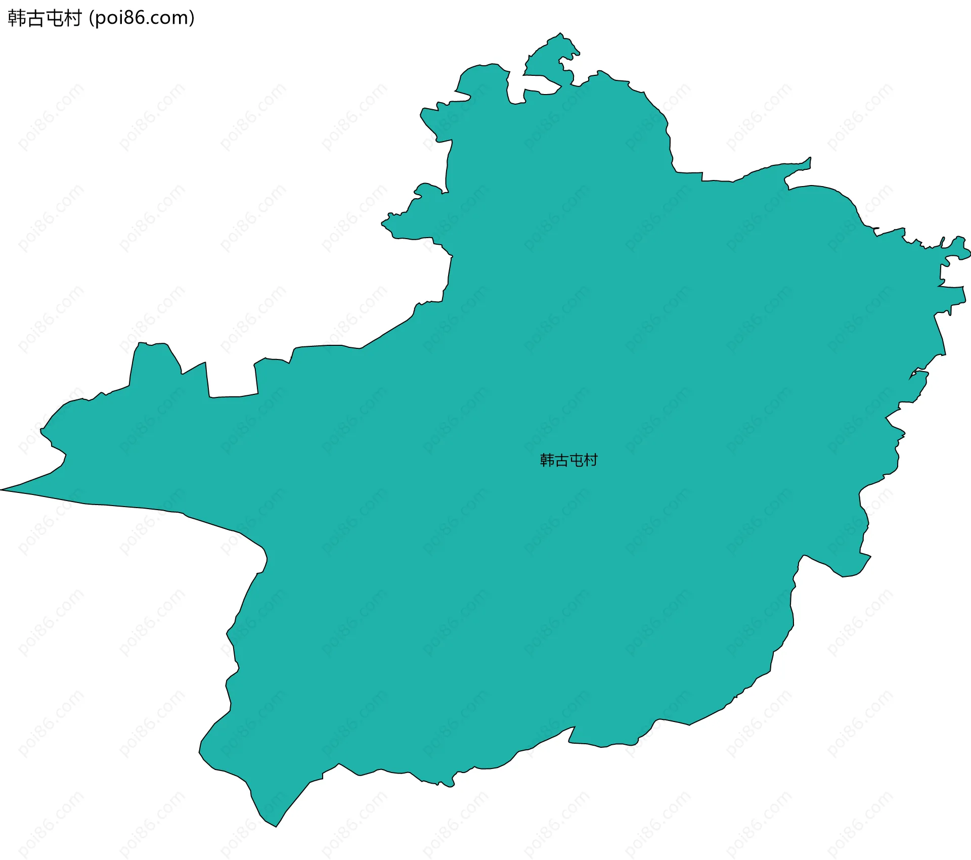 韩古屯村边界地图