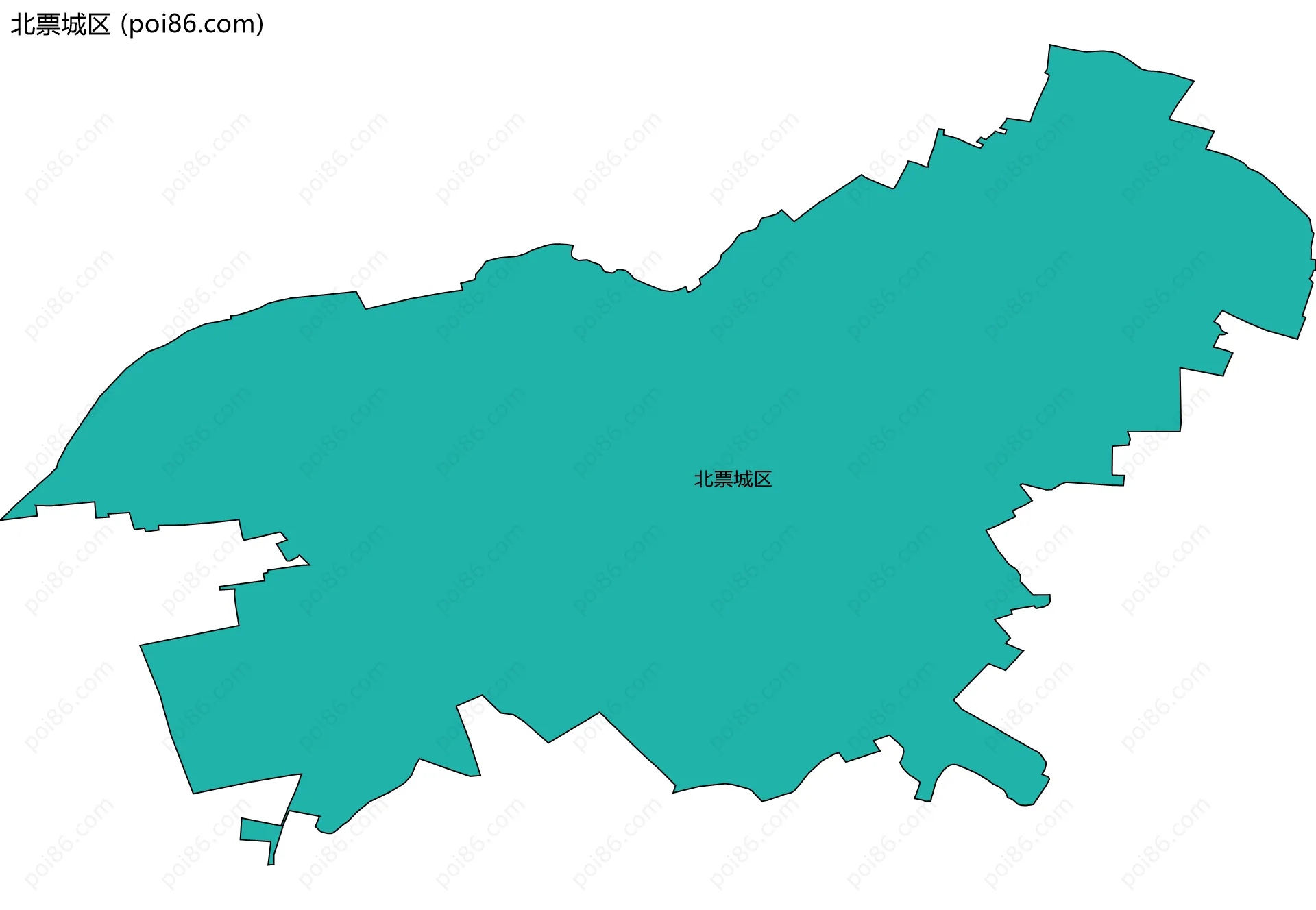 北票城区边界地图