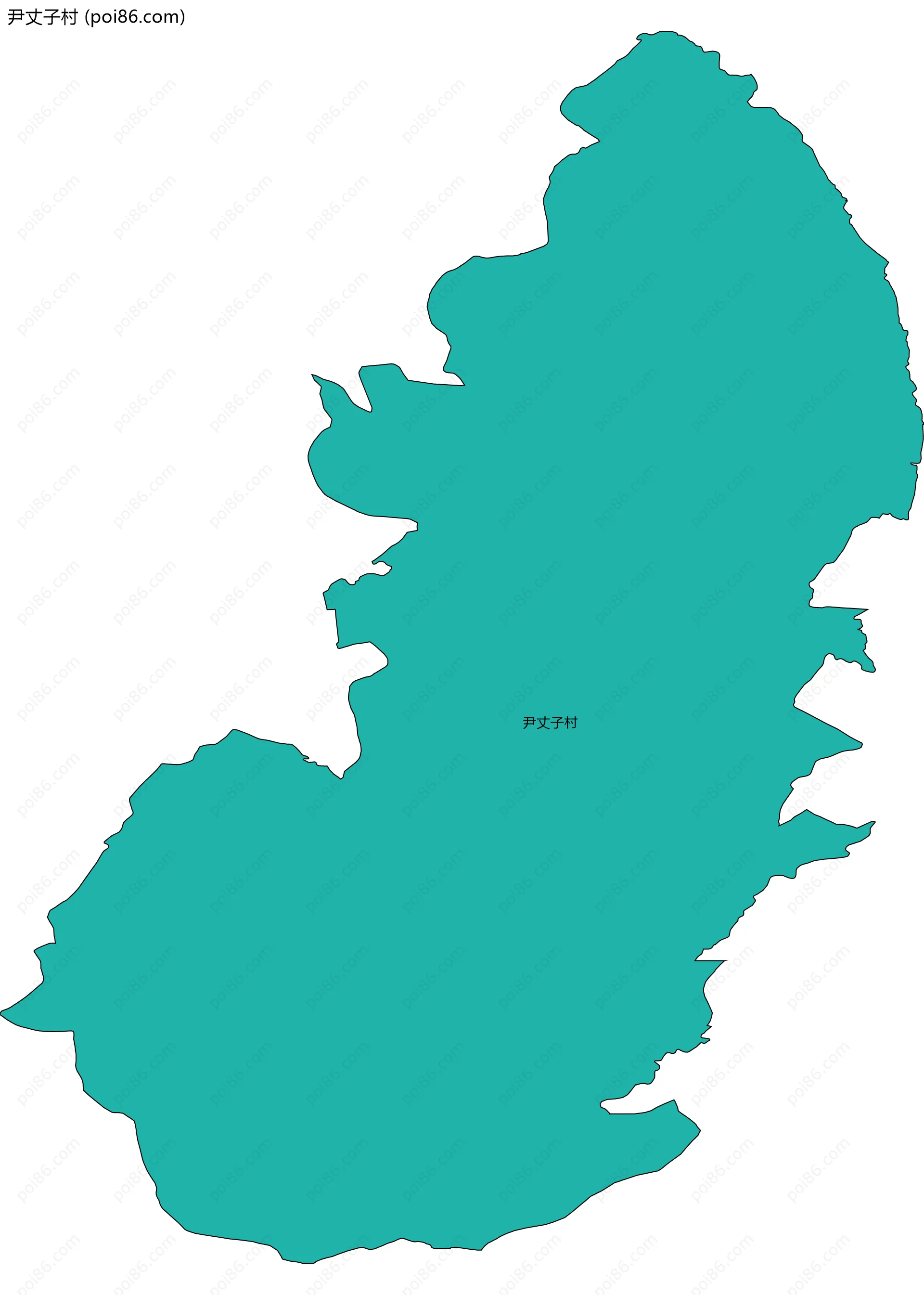 尹丈子村边界地图