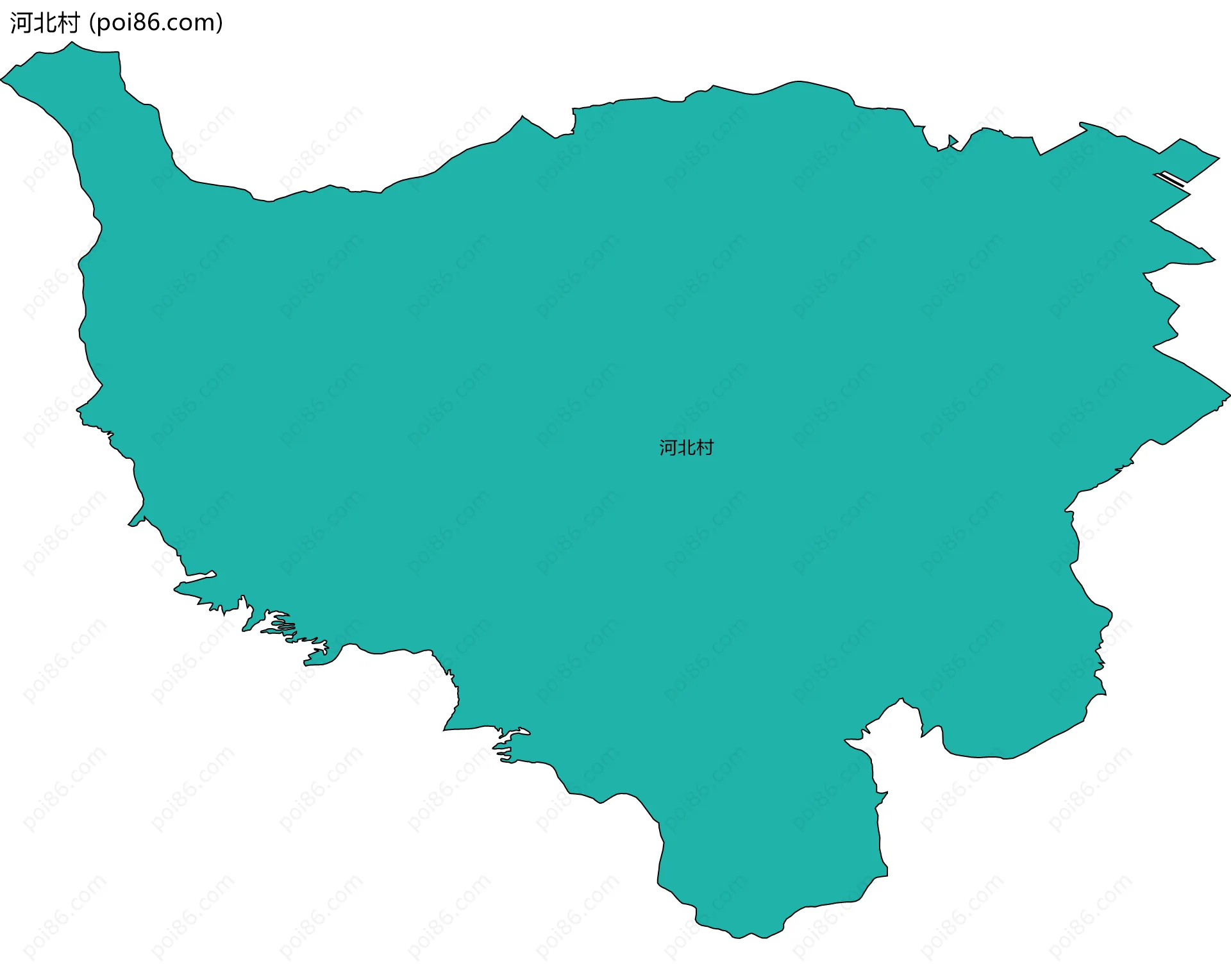 河北村边界地图