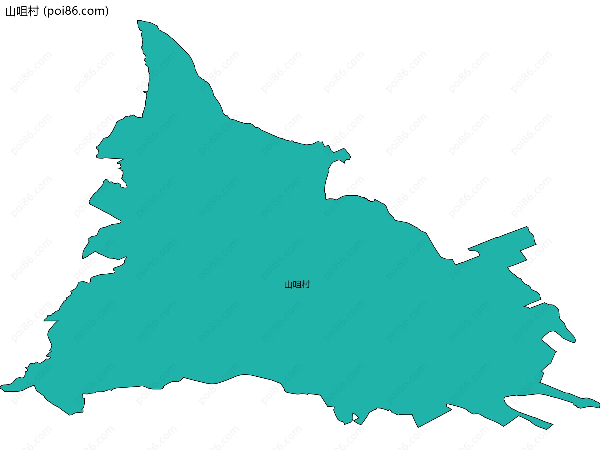 山咀村边界地图