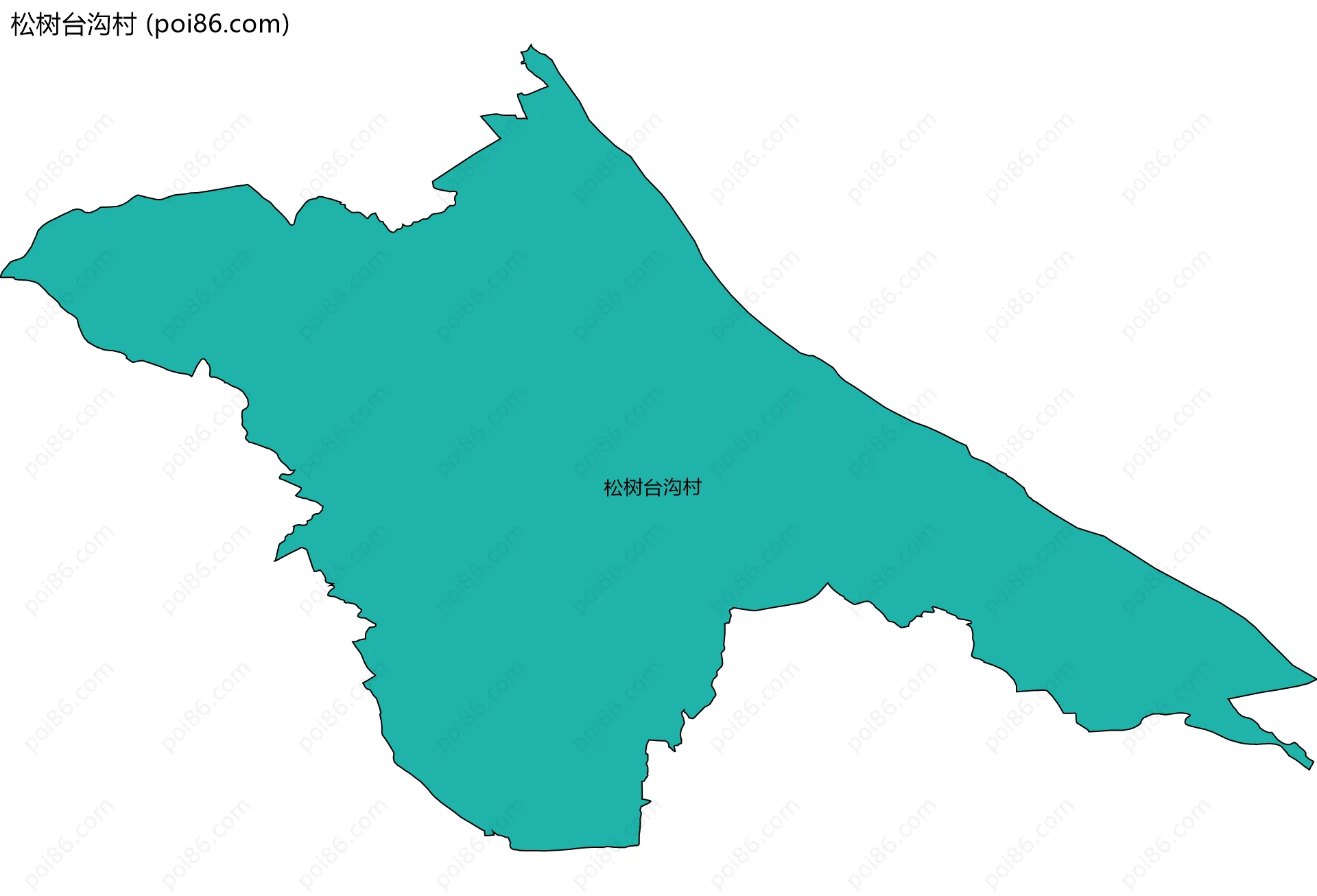 松树台沟村边界地图