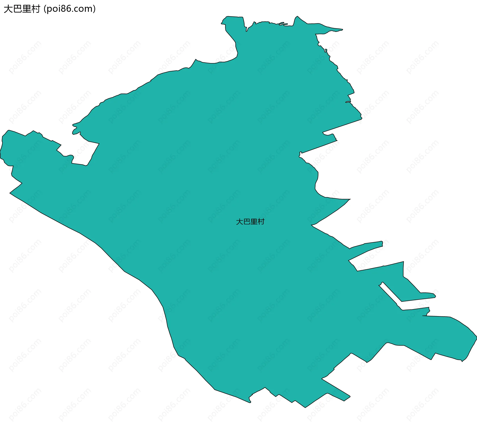 大巴里村边界地图