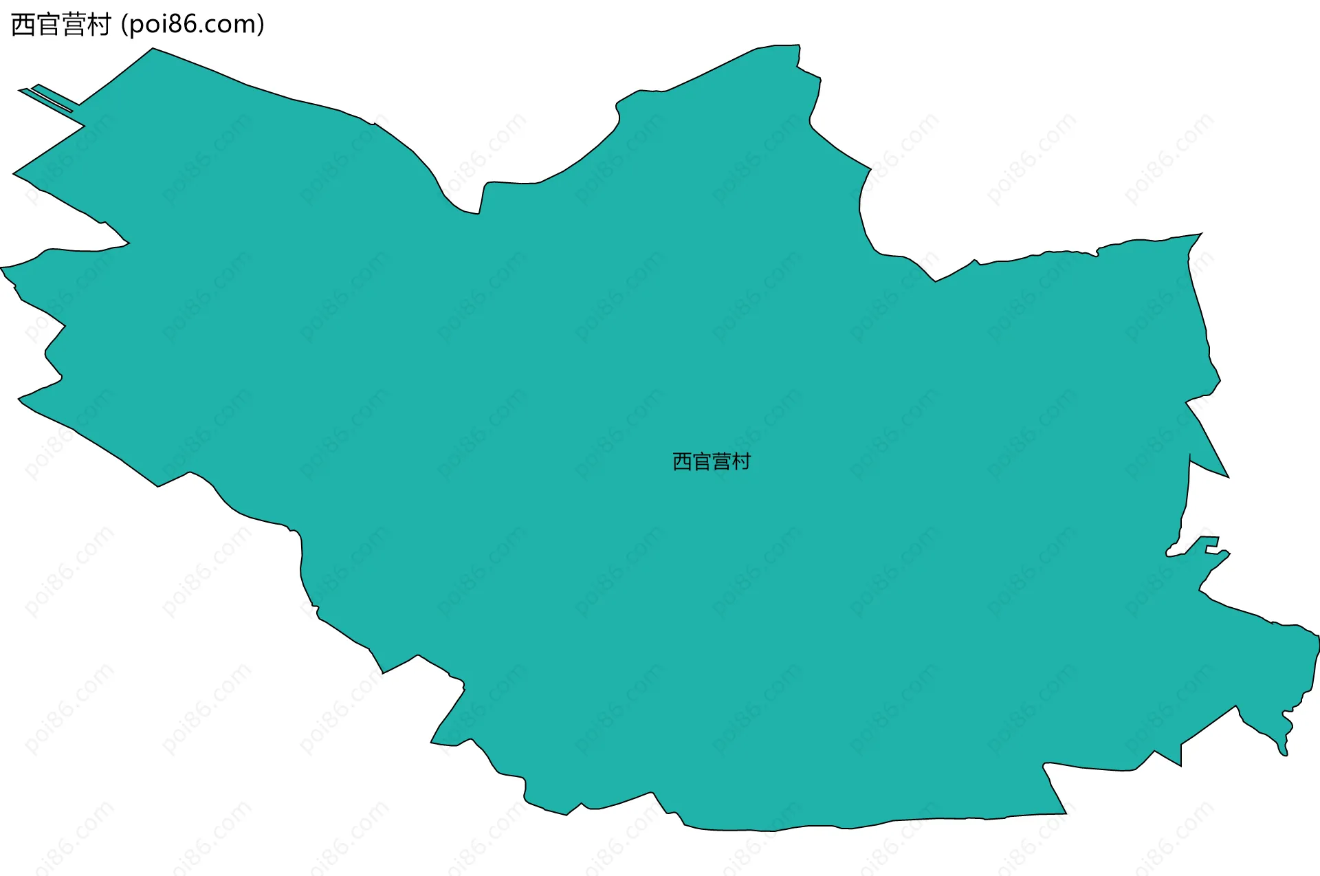 西官营村边界地图