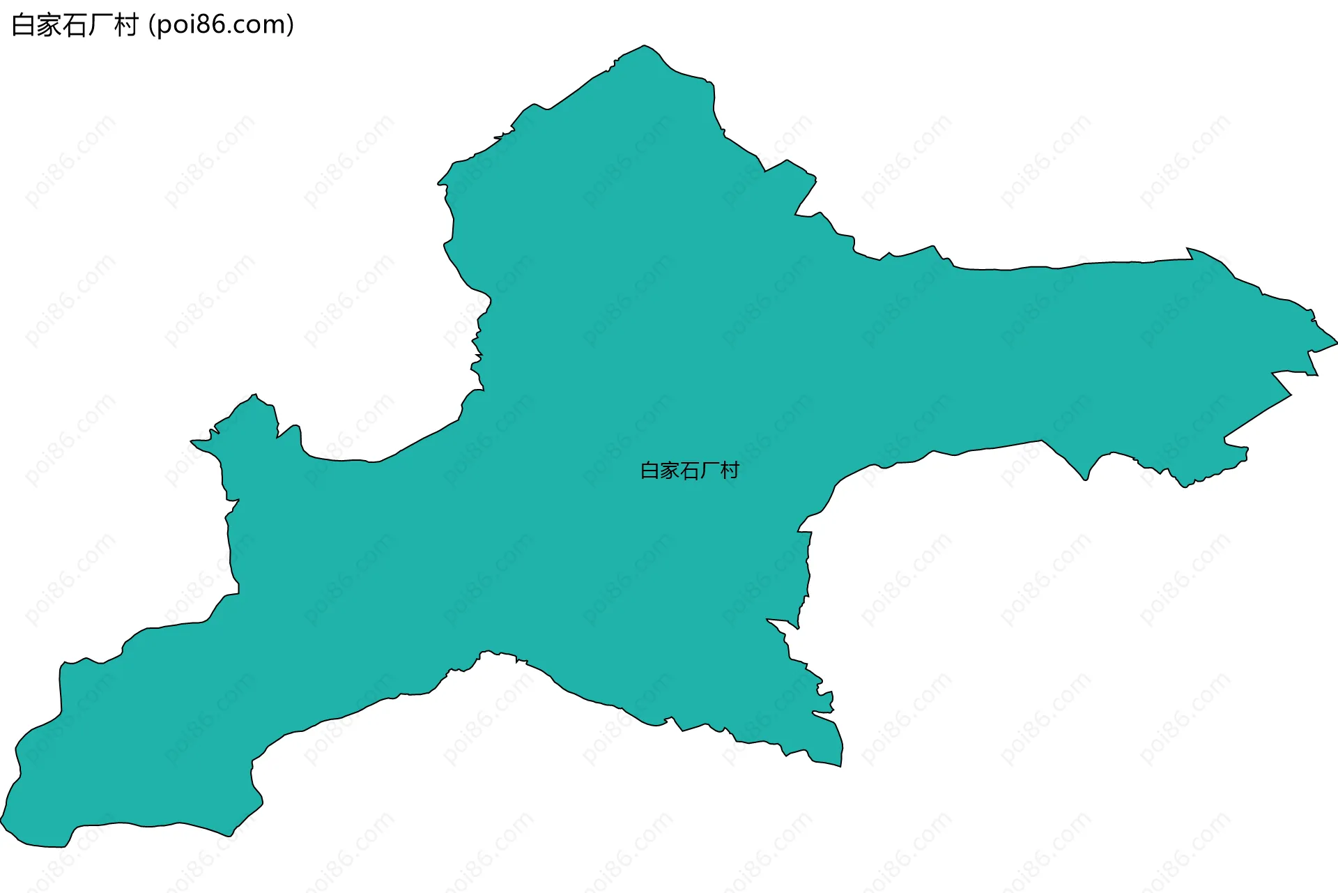白家石厂村边界地图