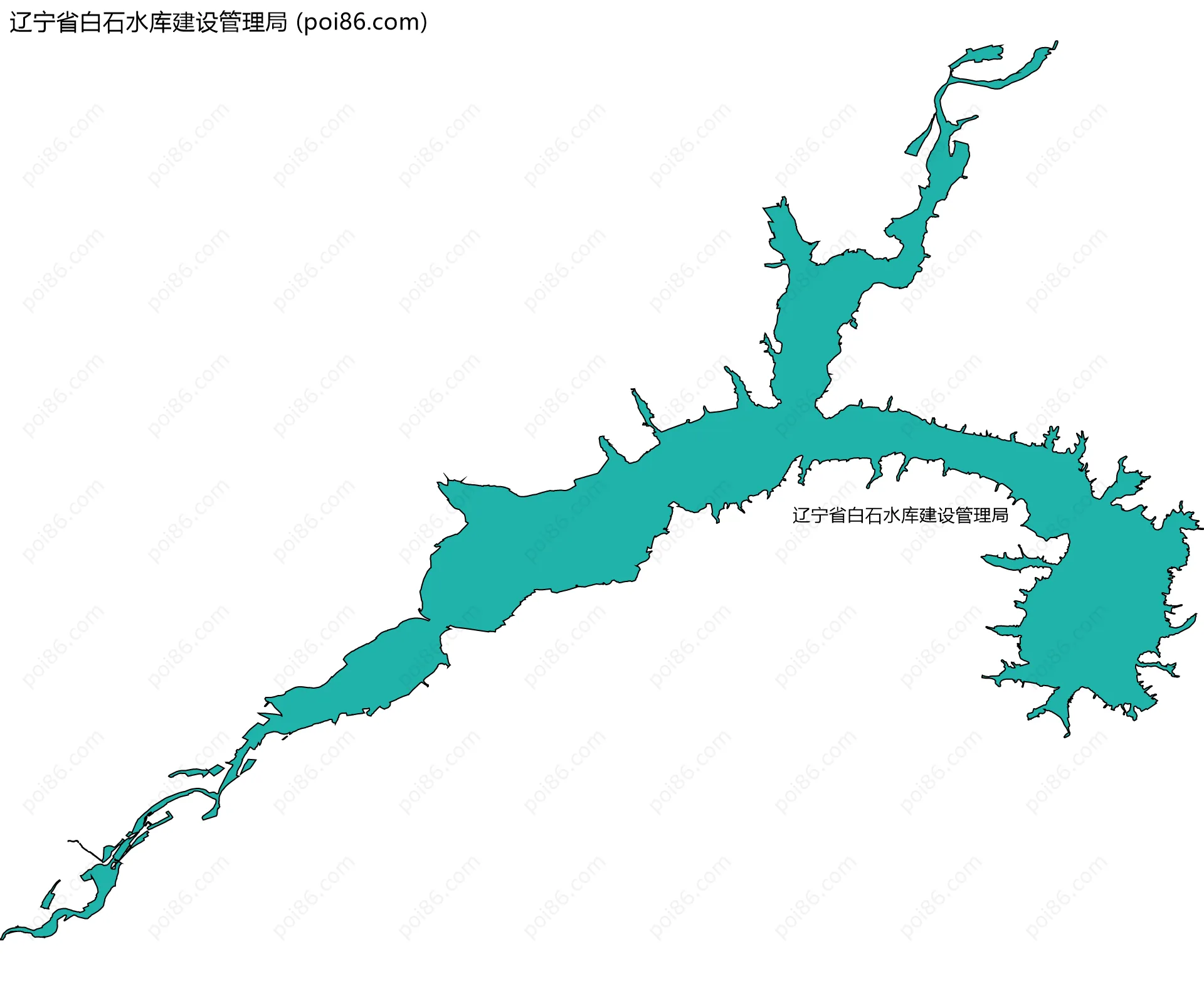 辽宁省白石水库建设管理局边界地图