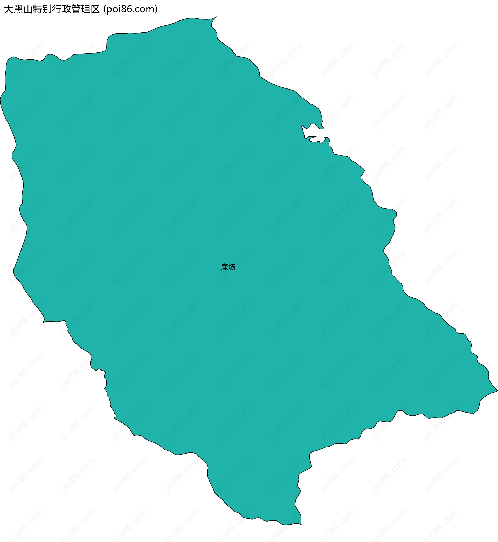 大黑山特别行政管理区边界地图(五级行政区划)