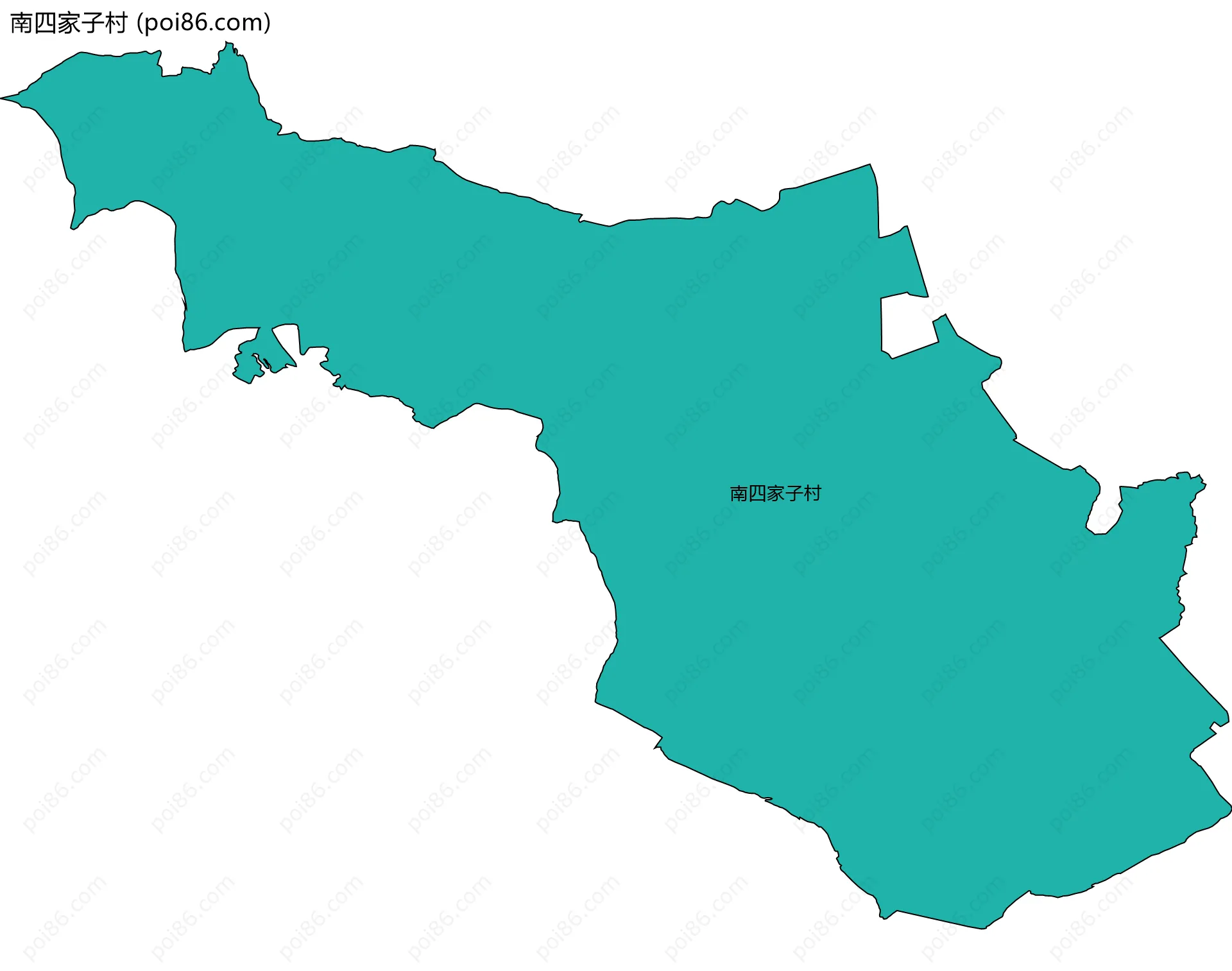 南四家子村边界地图
