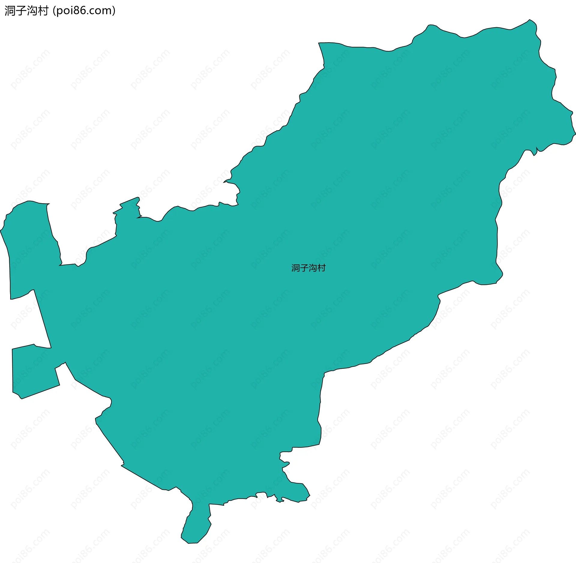 洞子沟村边界地图