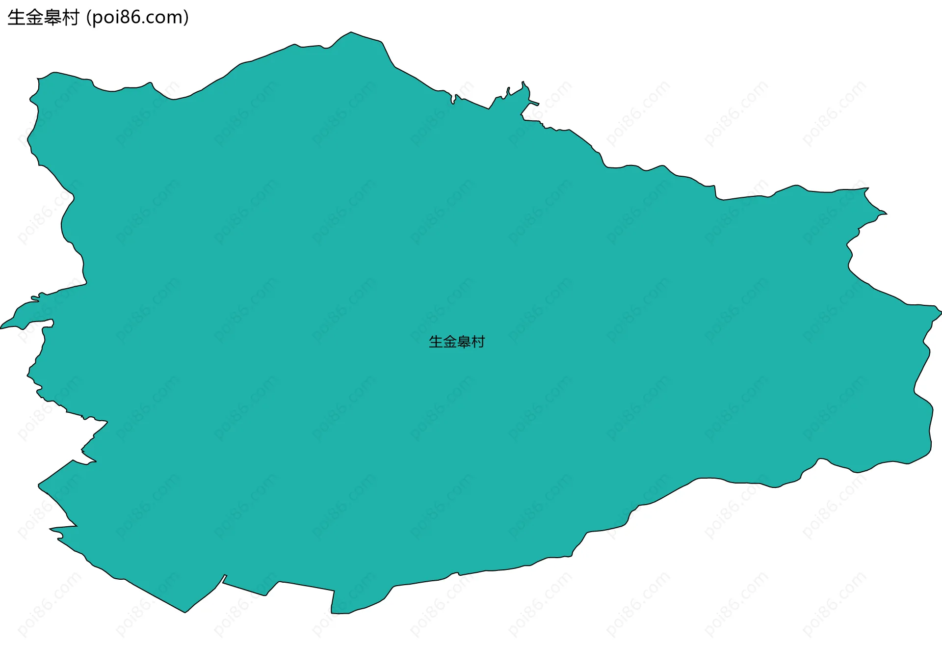 生金皋村边界地图