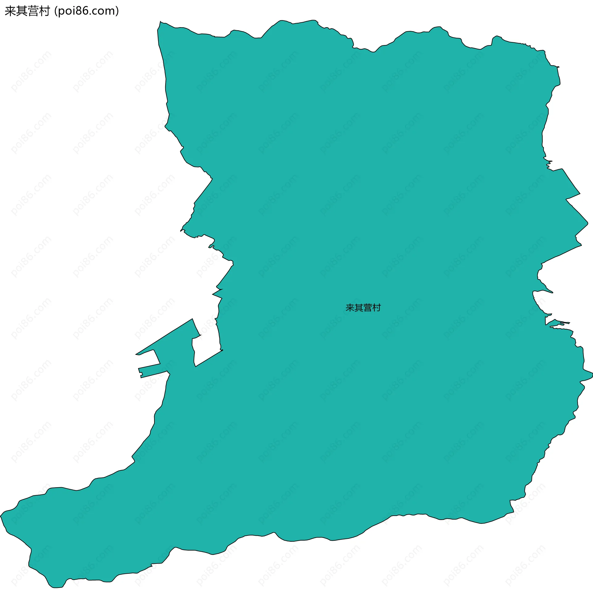 来其营村边界地图