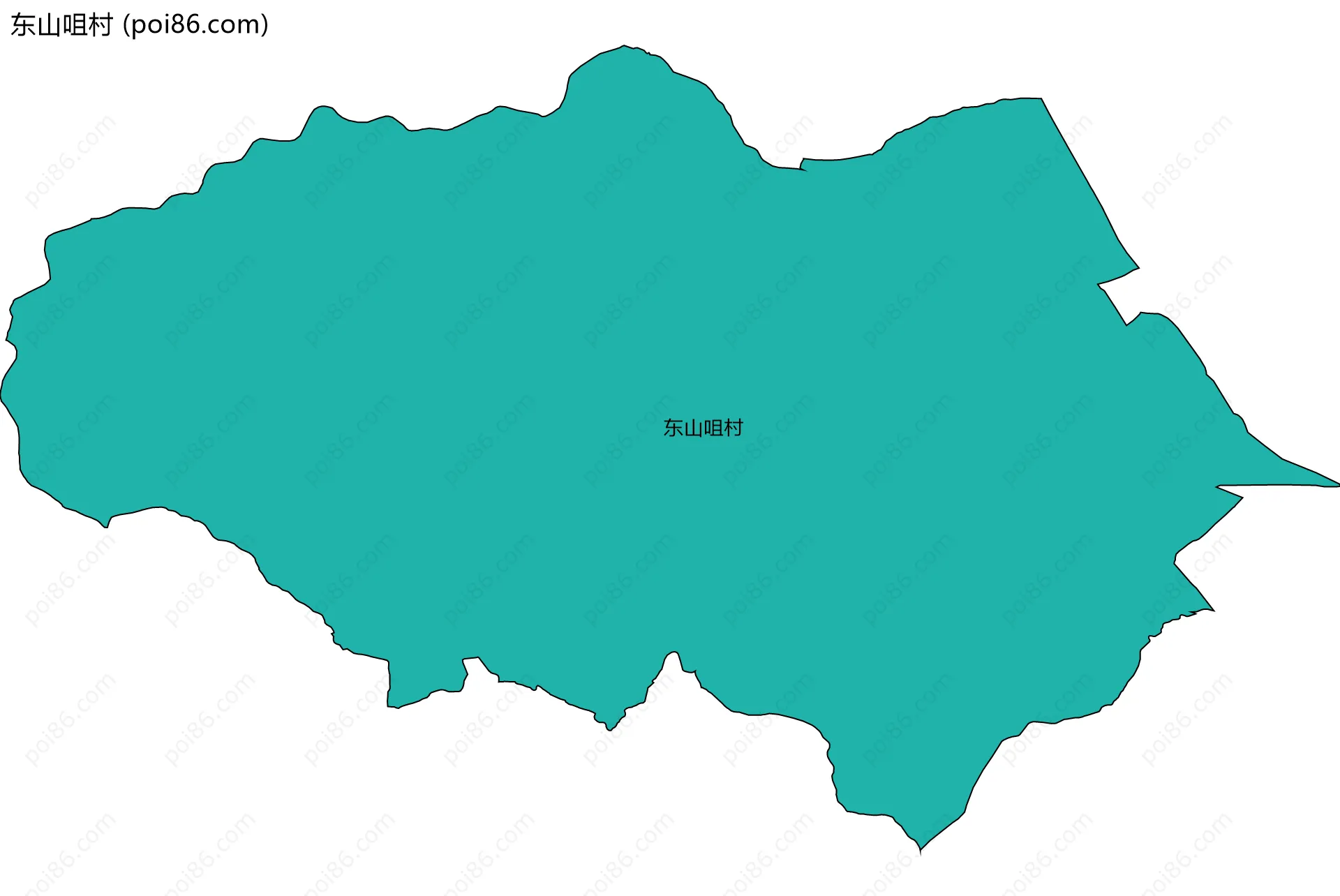 东山咀村边界地图