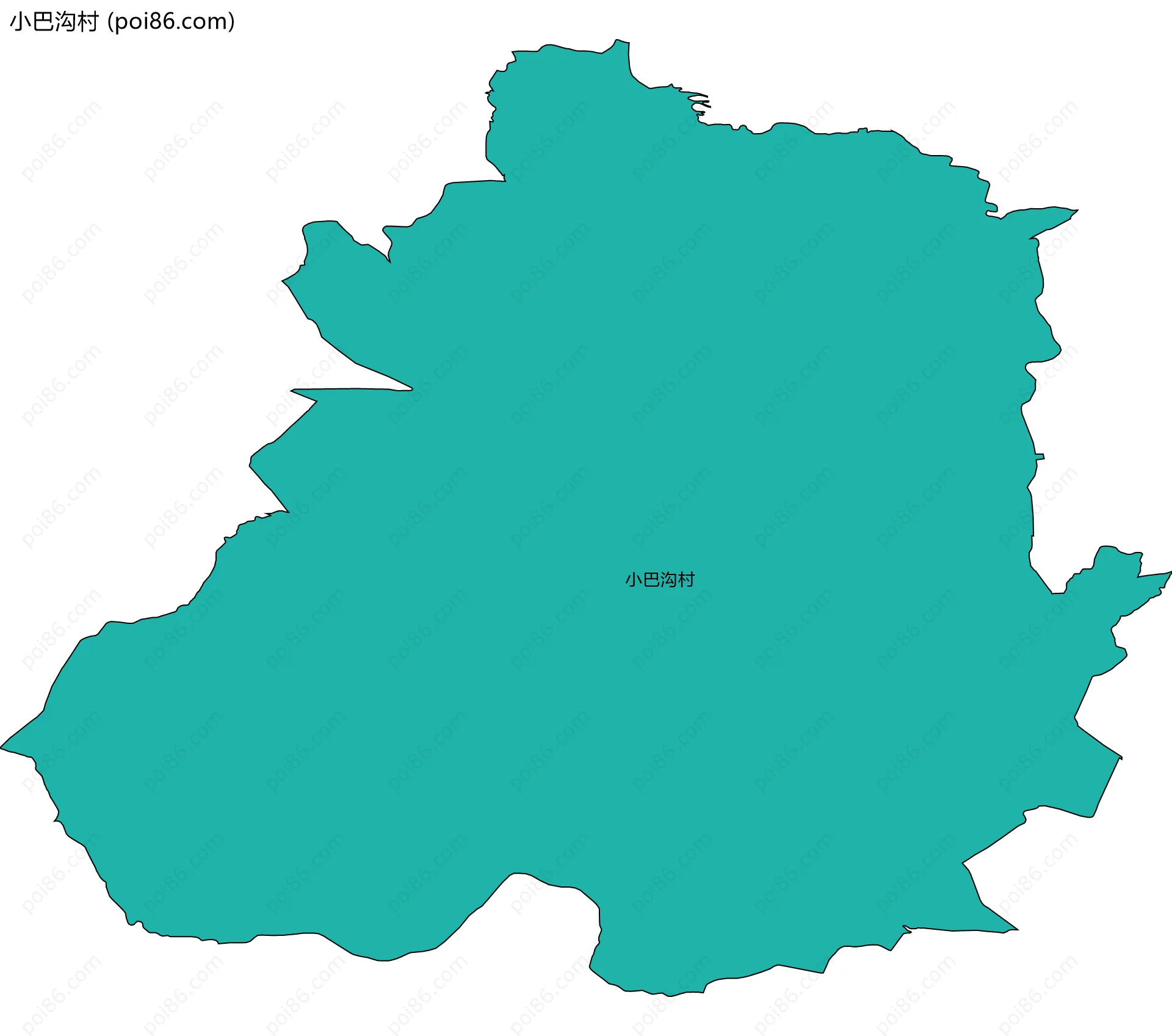 小巴沟村边界地图